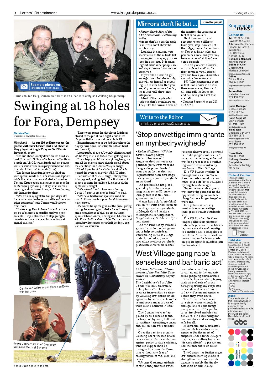 Krugersdorp News 12 August 2022 page 4