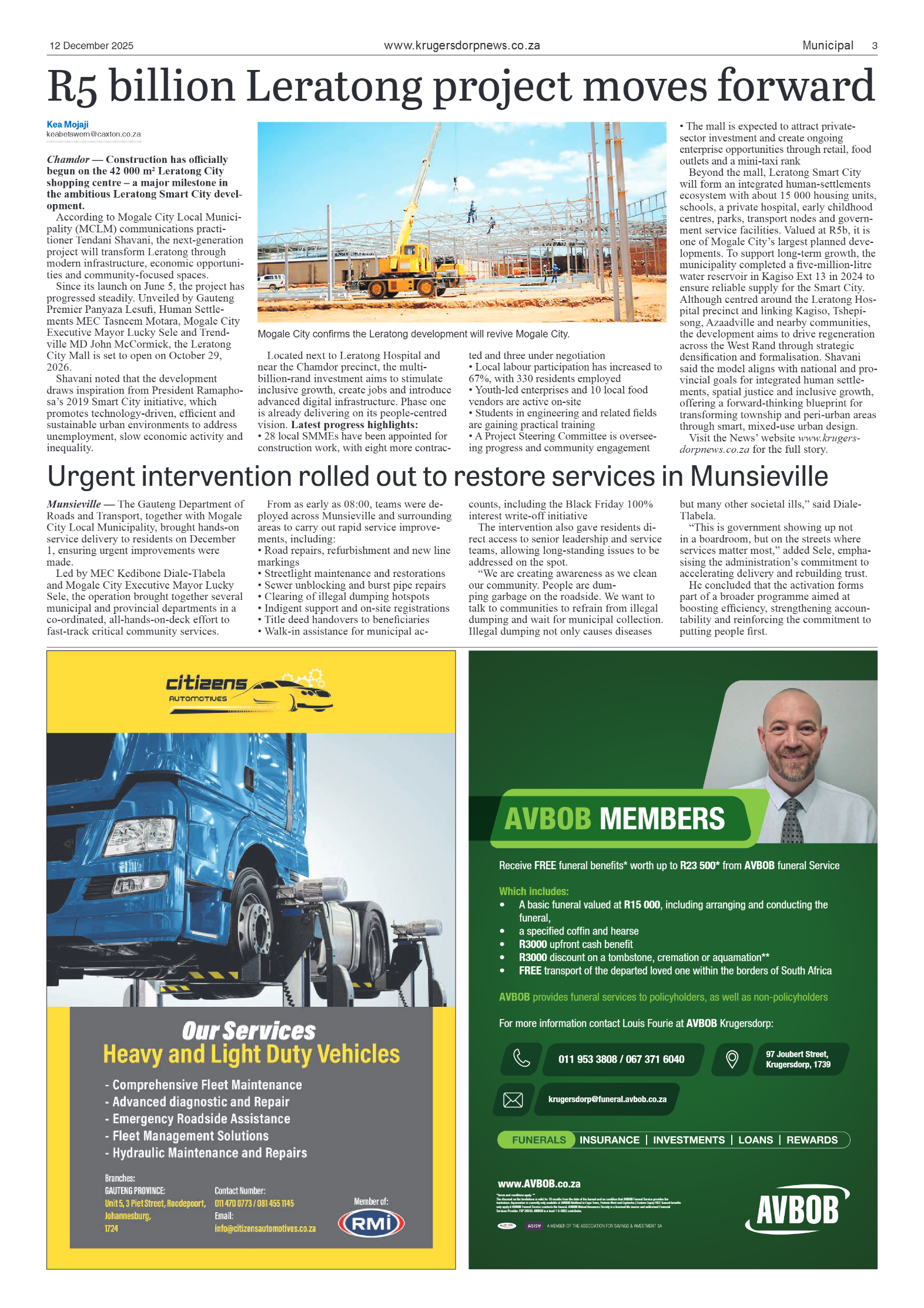 Krugersdorp News 12 December 2025 page 5