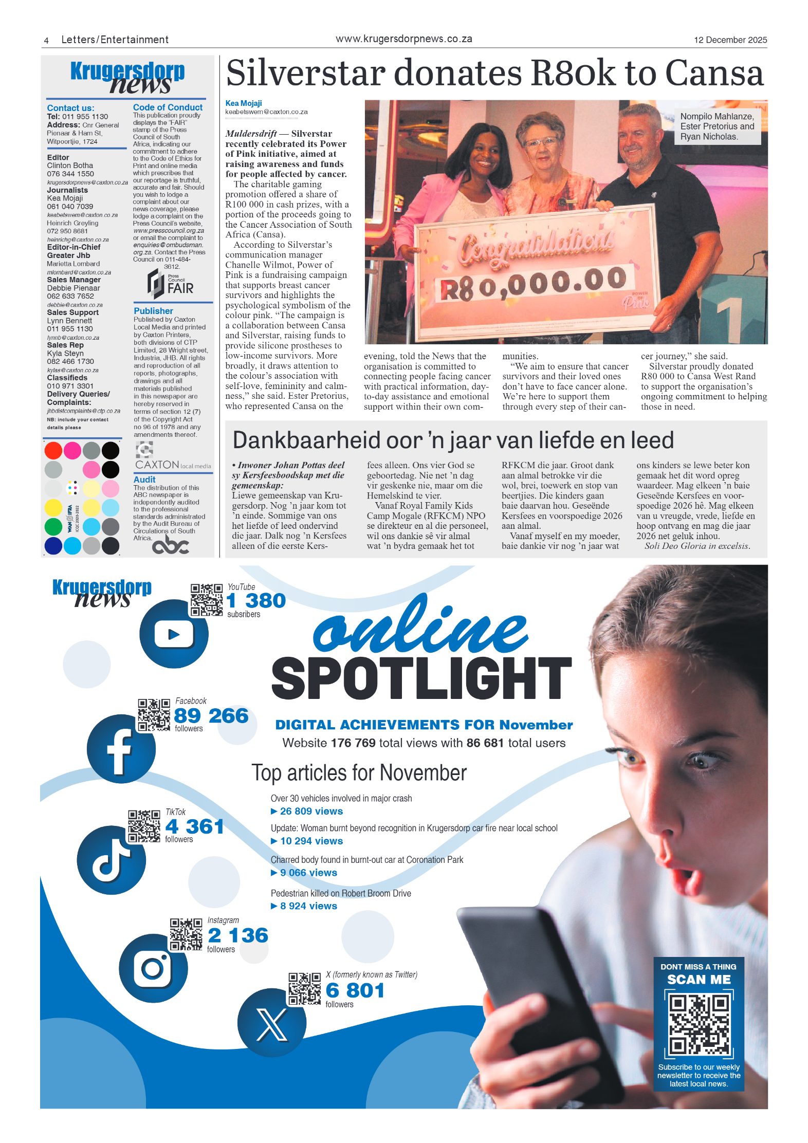 Krugersdorp News 12 December 2025 page 6