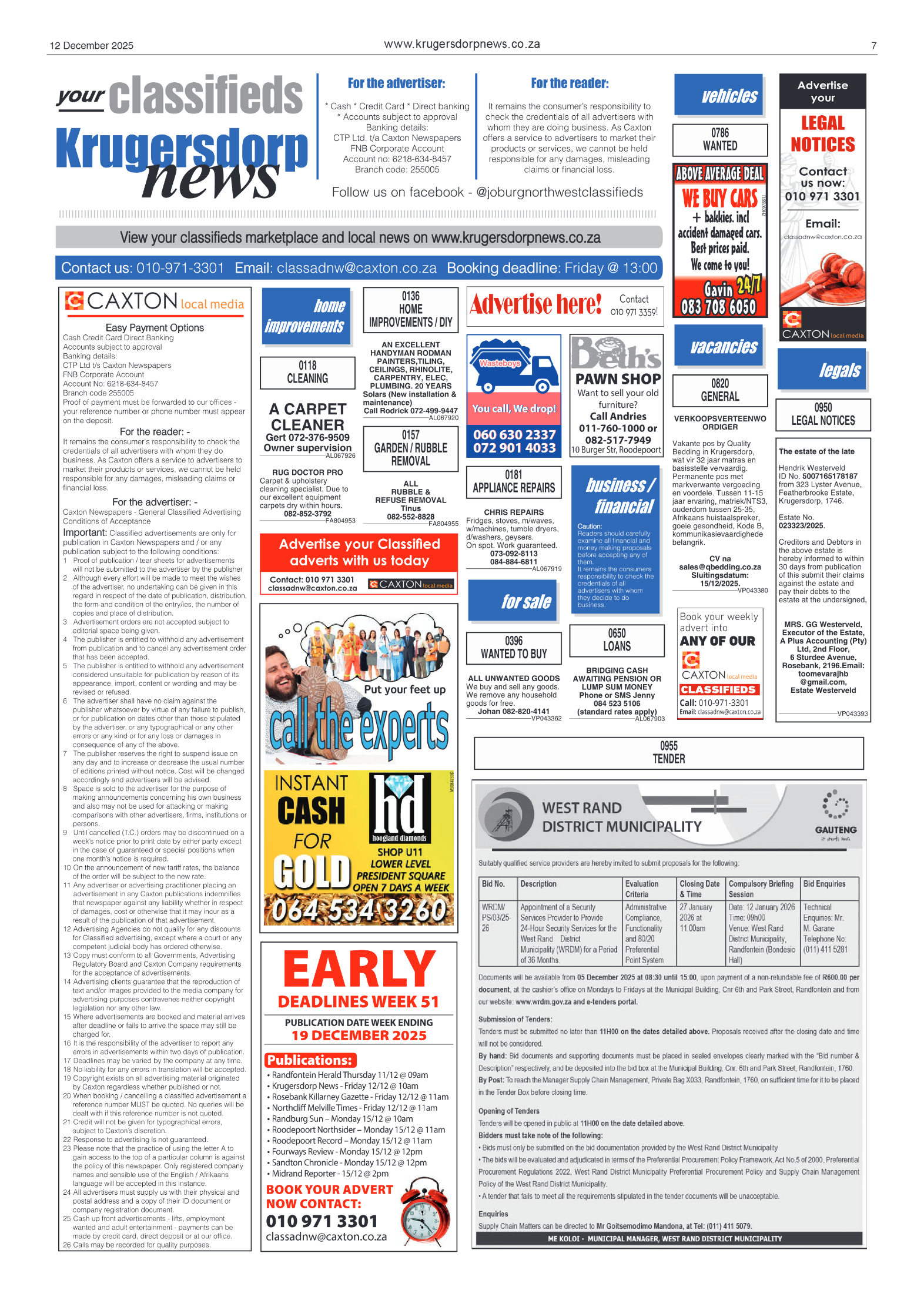 Krugersdorp News 12 December 2025 page 9