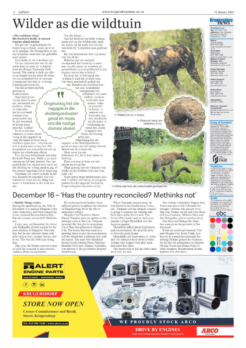 Krugersdorp News 12 January 2024 page 4