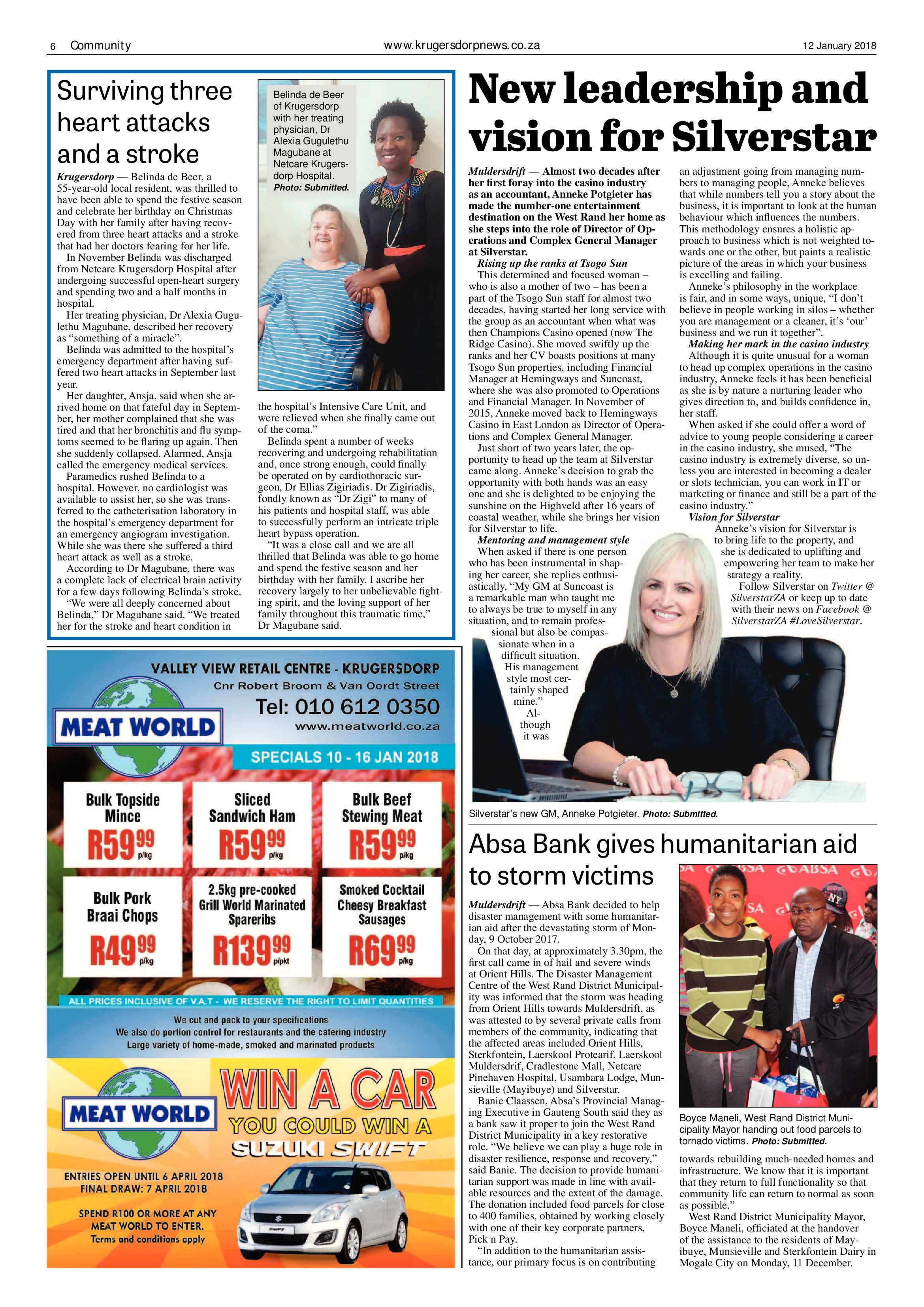 Krugersdorp News 12 January 2018 page 6