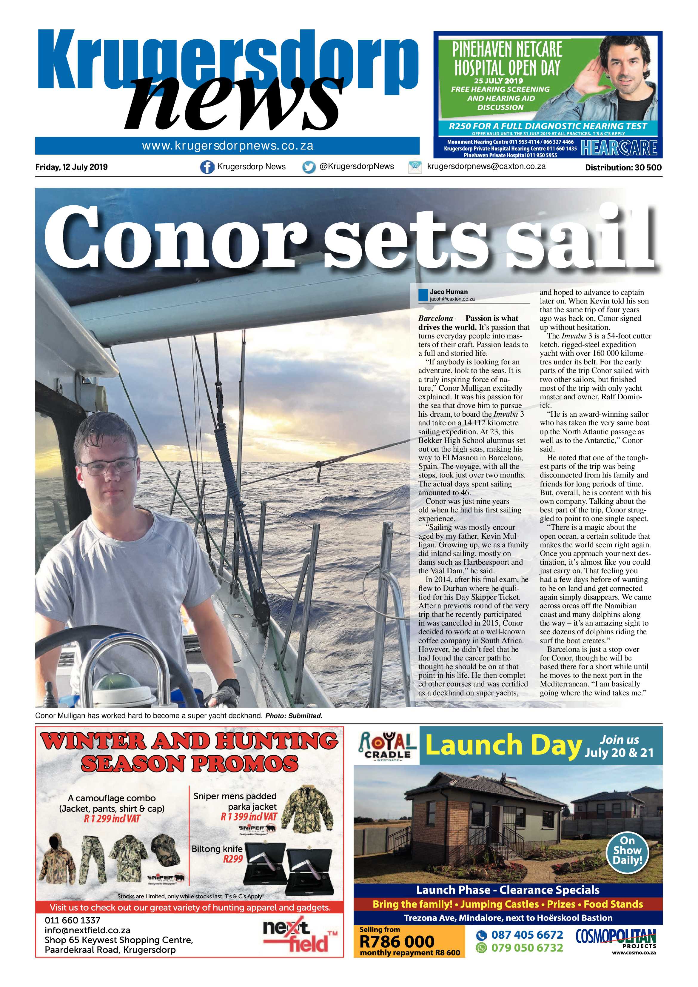 Krugersdorp News 12 July 2019 page 1