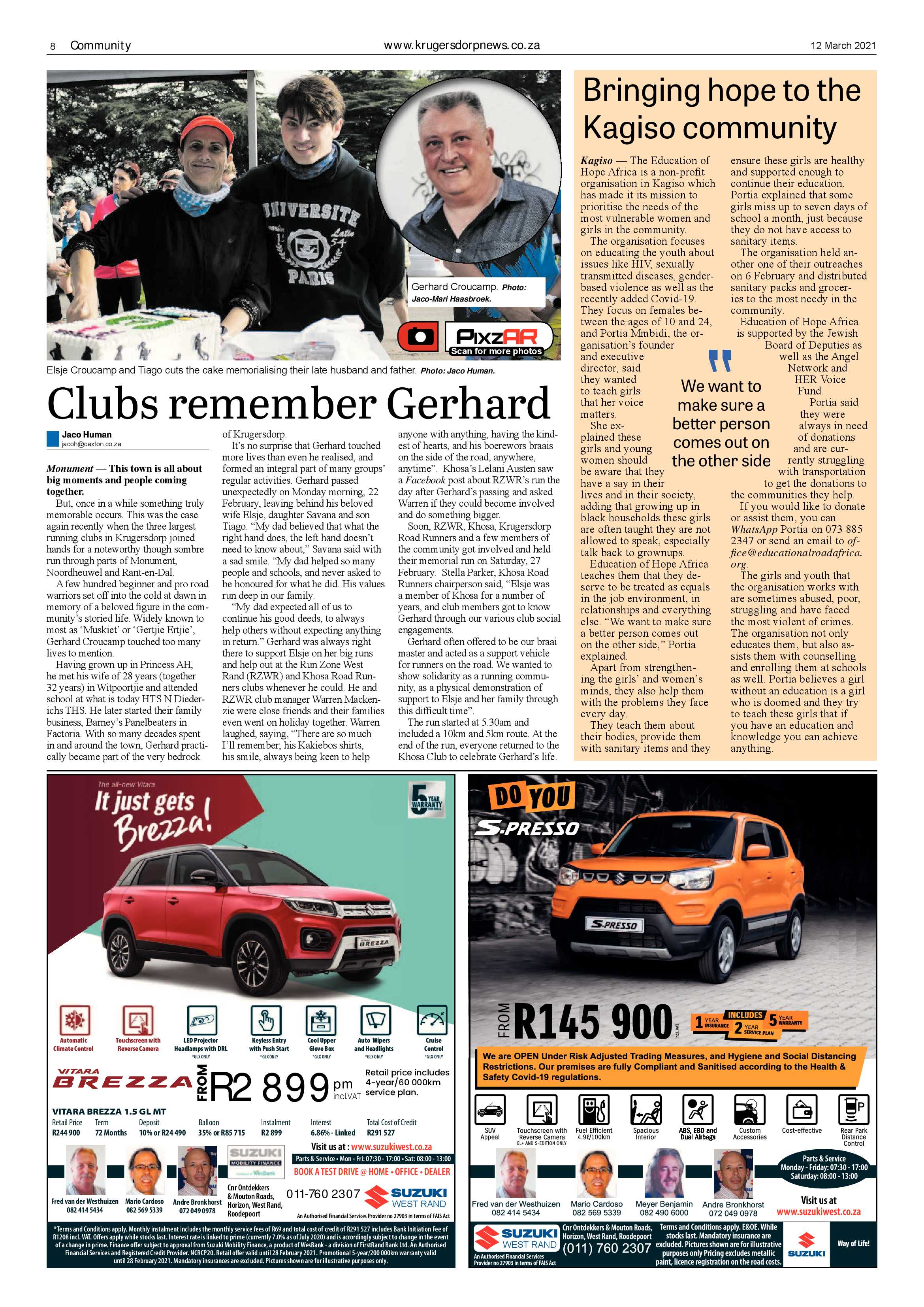Krugersdorp News 12 March 2021 page 8