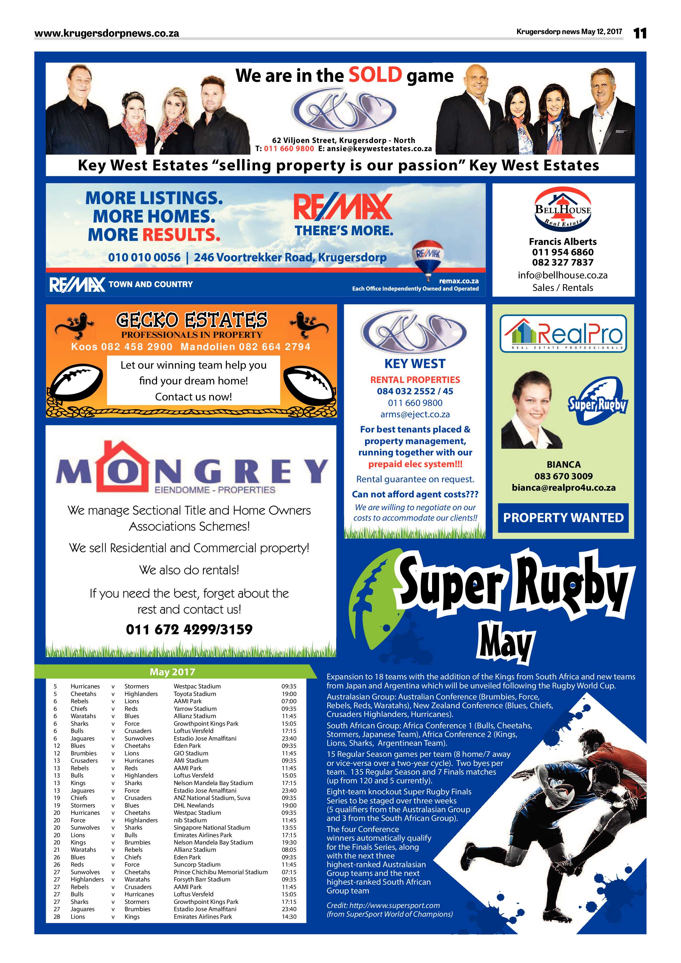Krugersdorp News 12 May 2017 page 11