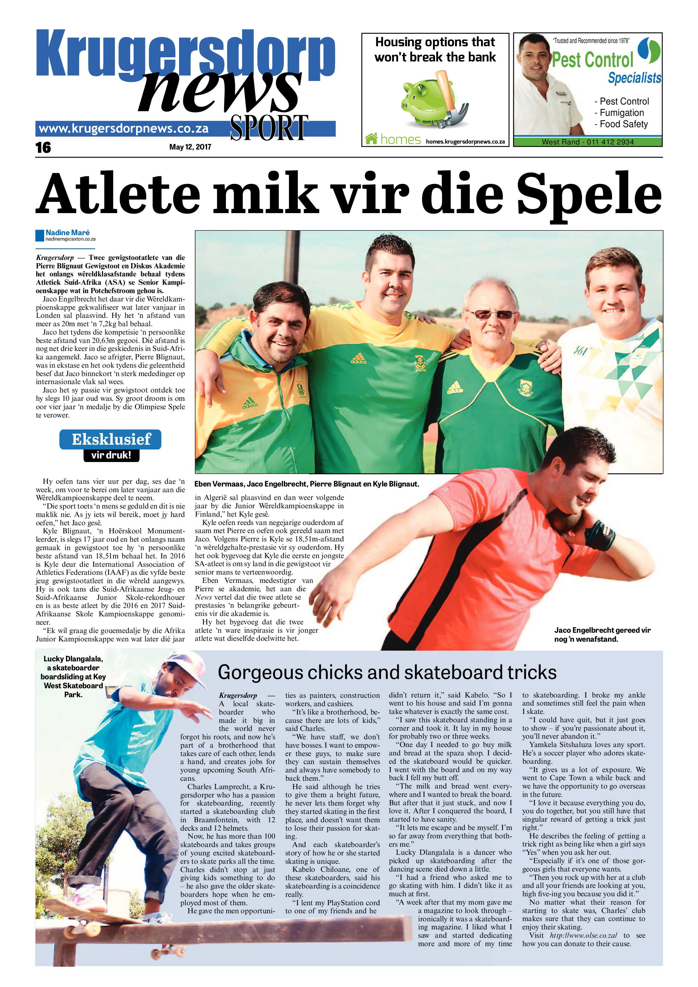Krugersdorp News 12 May 2017 page 16