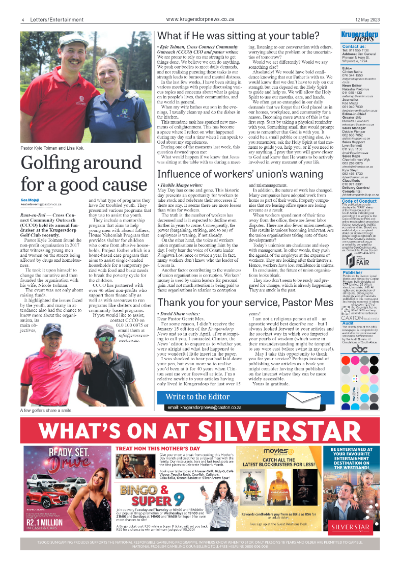 Krugersdorp News 12 May 2023 page 4