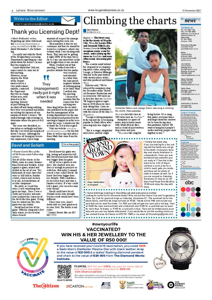 Krugersdorp News 12 November 2021 page 4