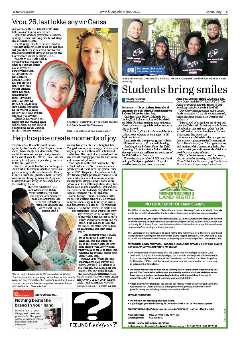 Krugersdorp News 12 November 2021 page 5