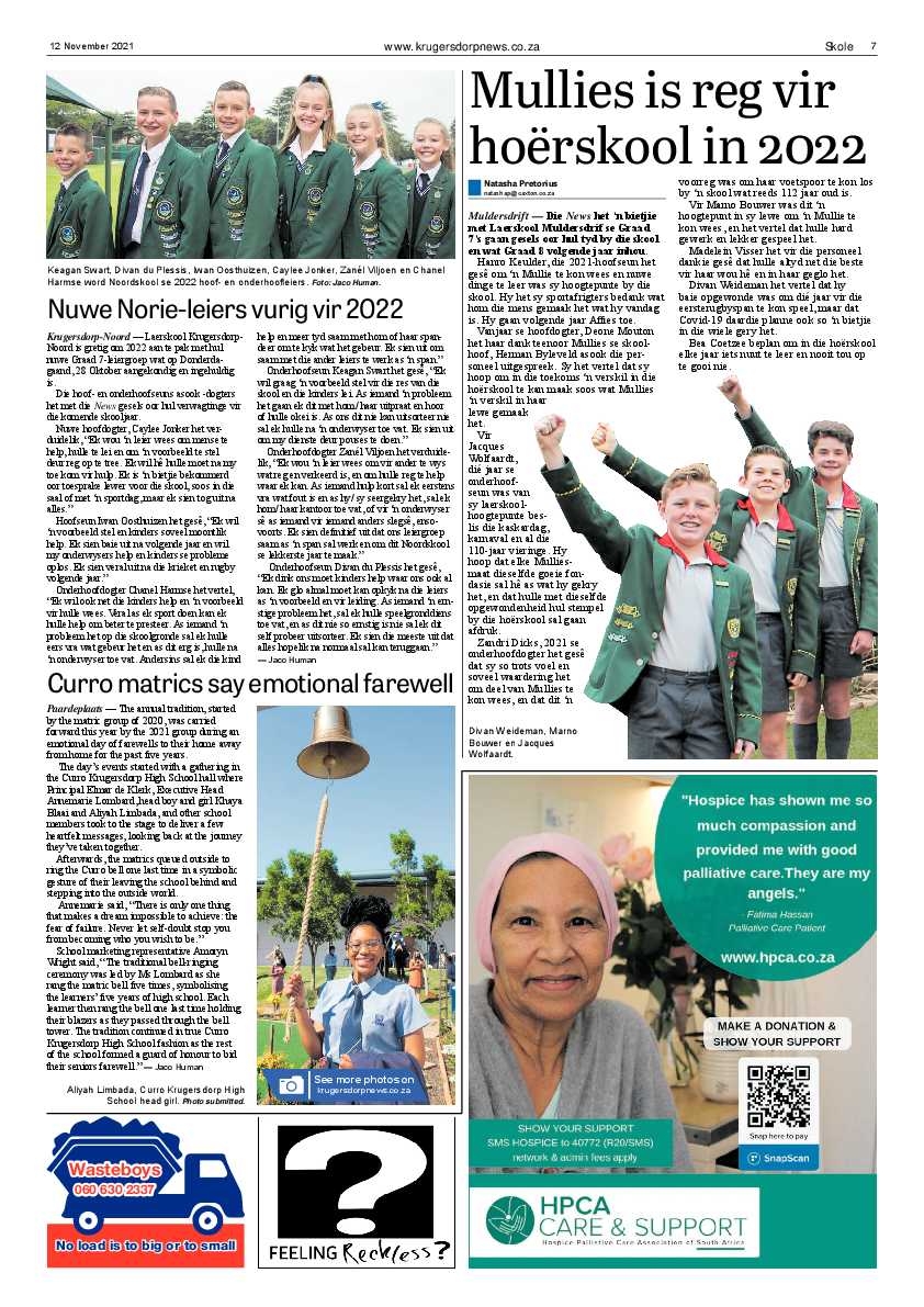 Krugersdorp News 12 November 2021 page 7