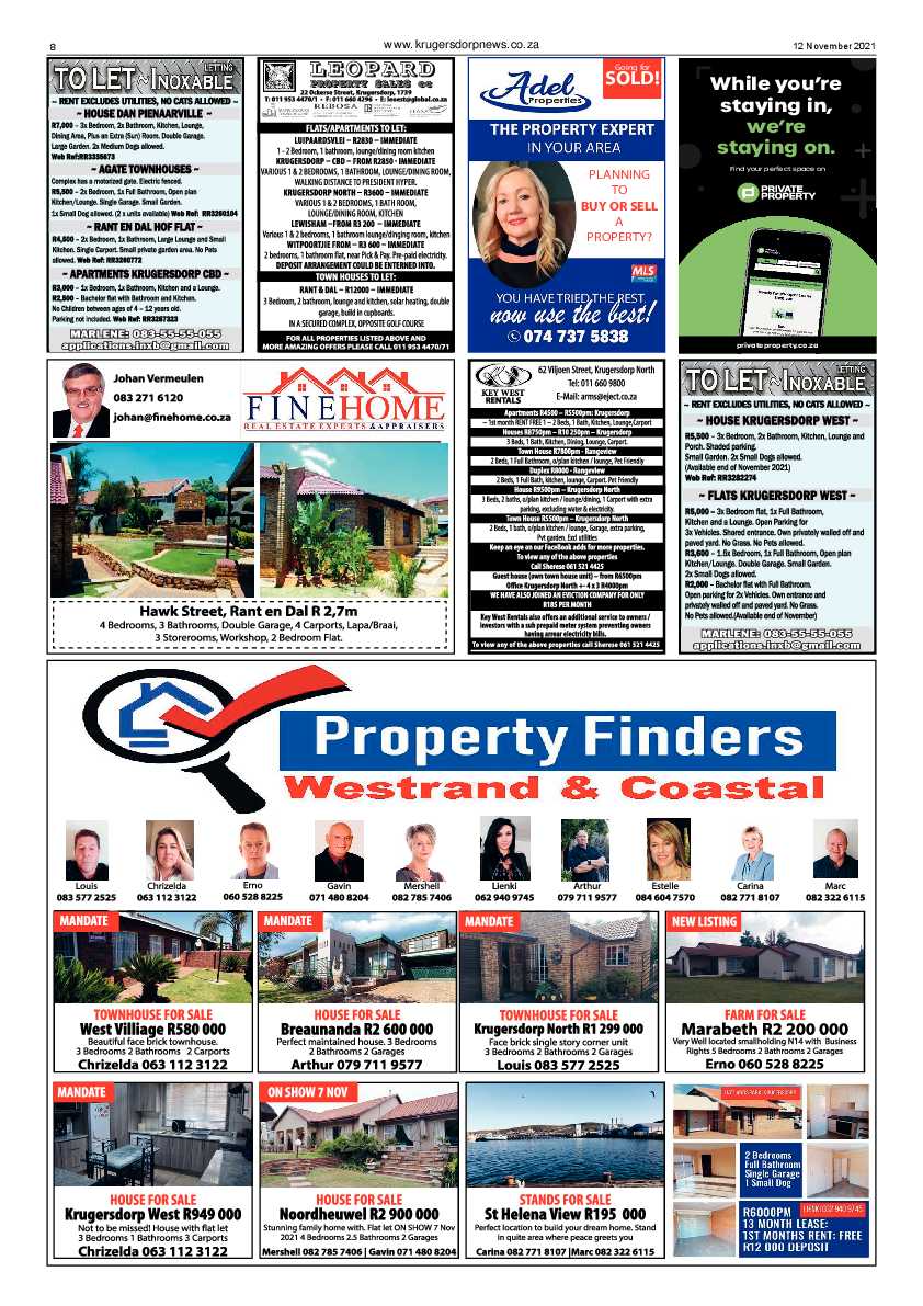 Krugersdorp News 12 November 2021 page 8