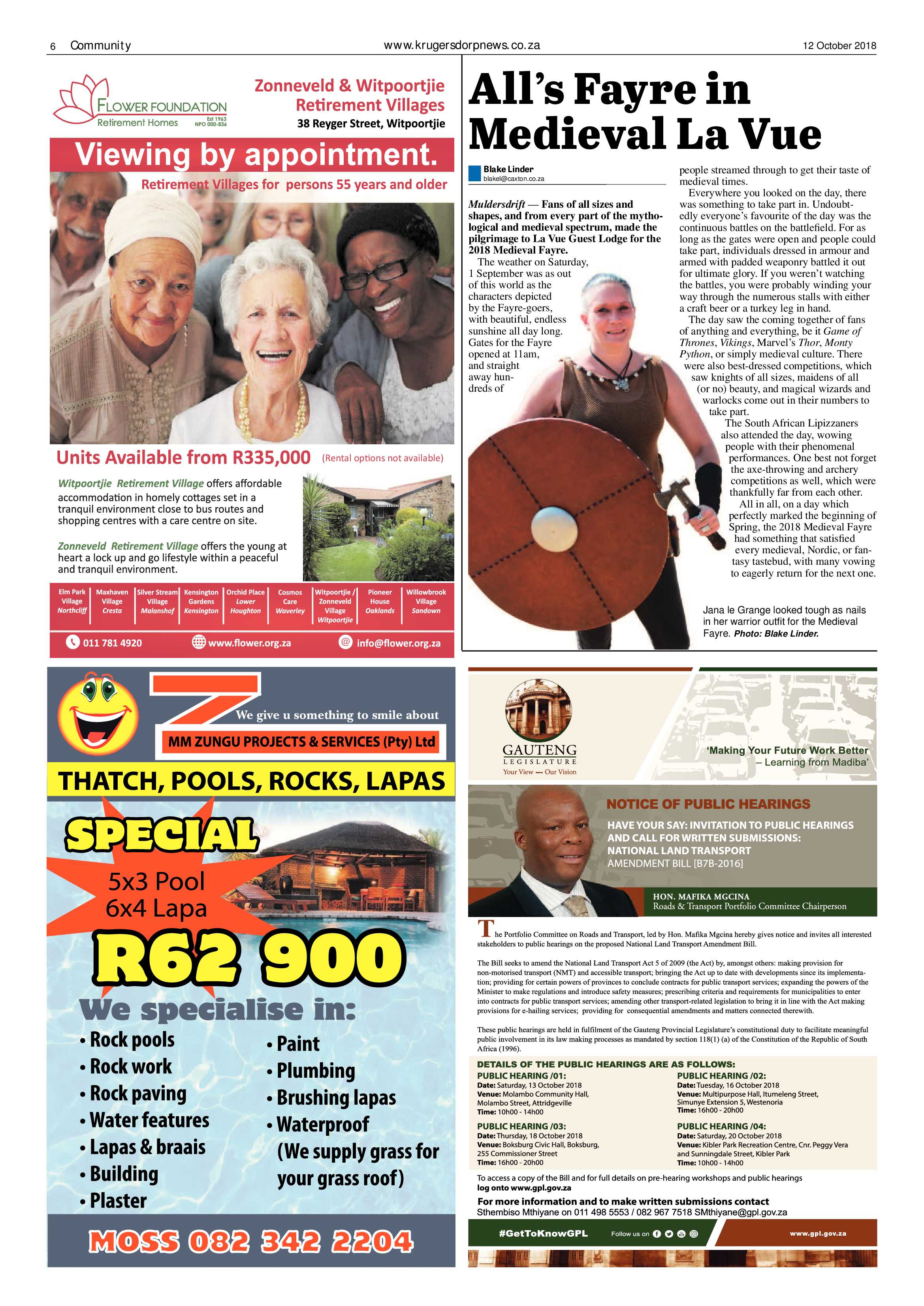 Krugersdorp News 12 October 2018 page 6