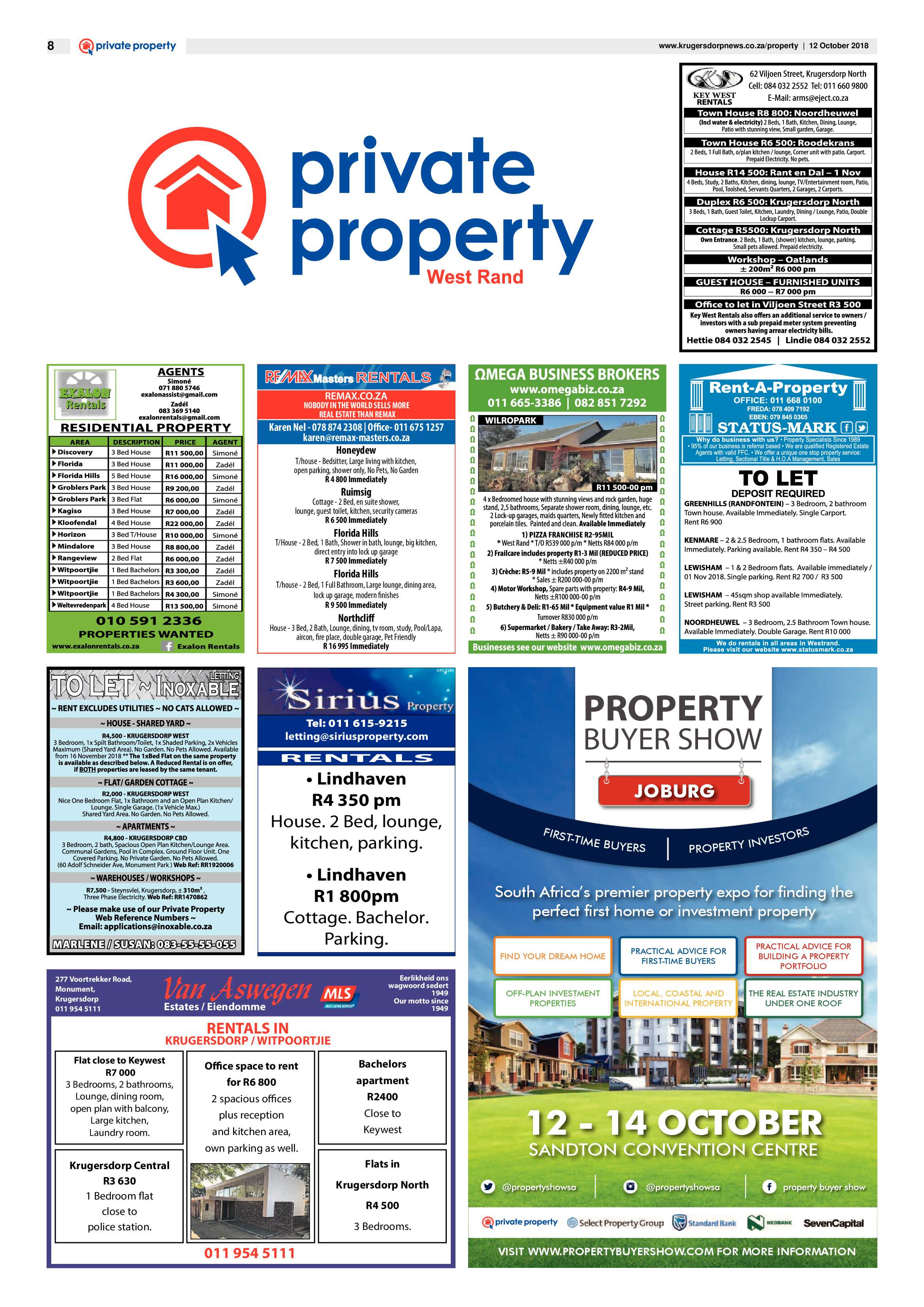 Krugersdorp News 12 October 2018 page 8