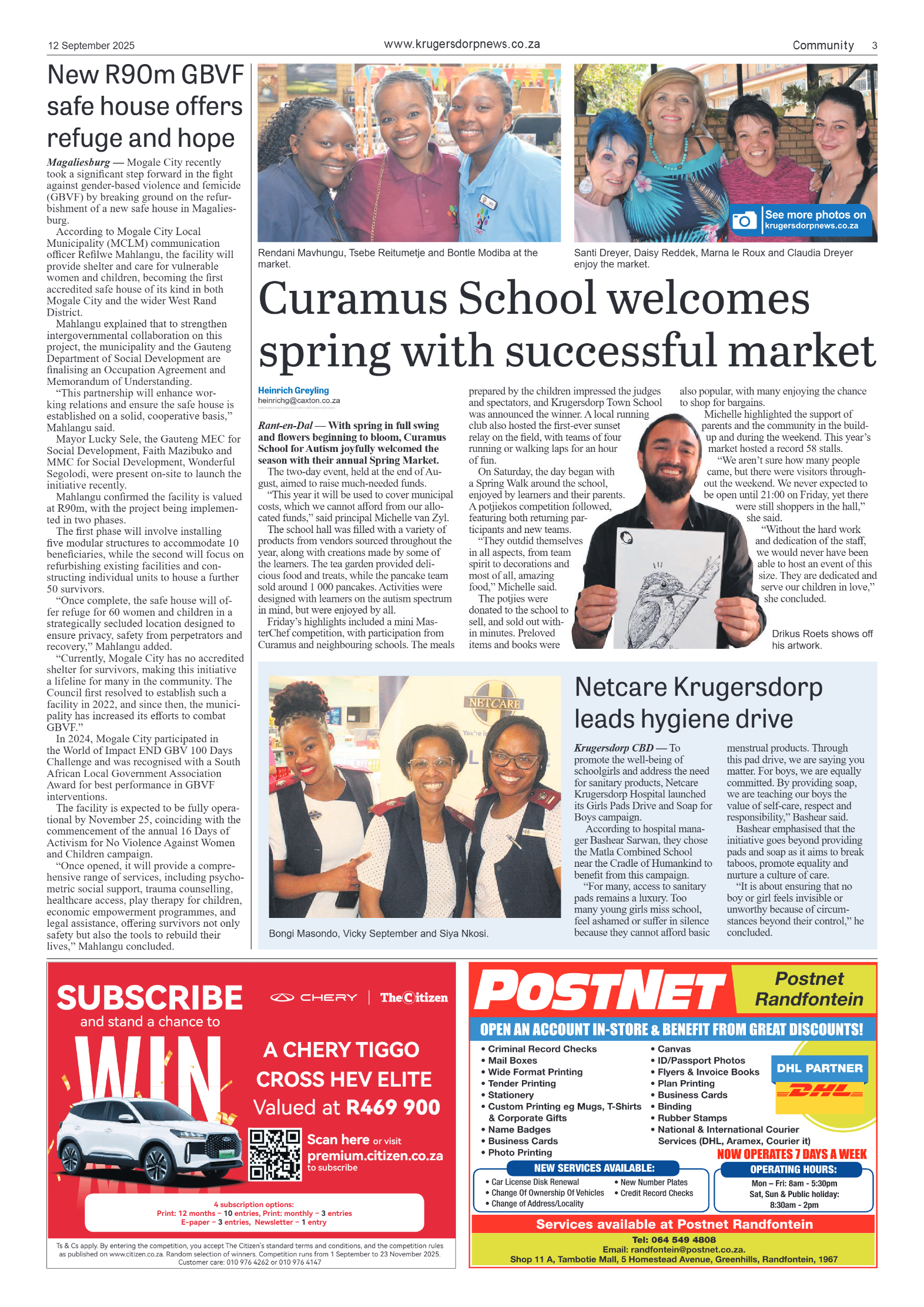 Krugersdorp News 12 September 2025 page 3