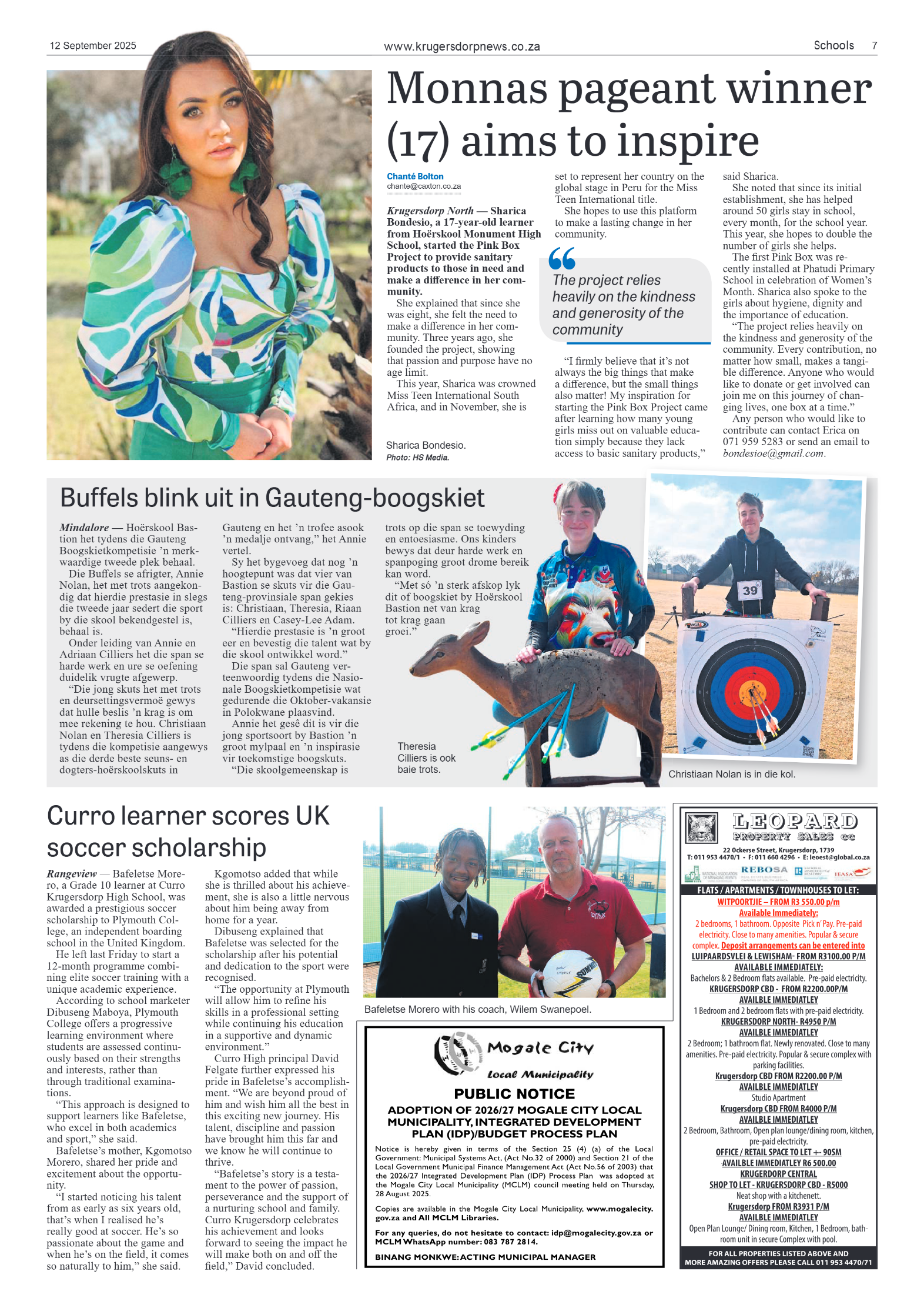 Krugersdorp News 12 September 2025 page 7