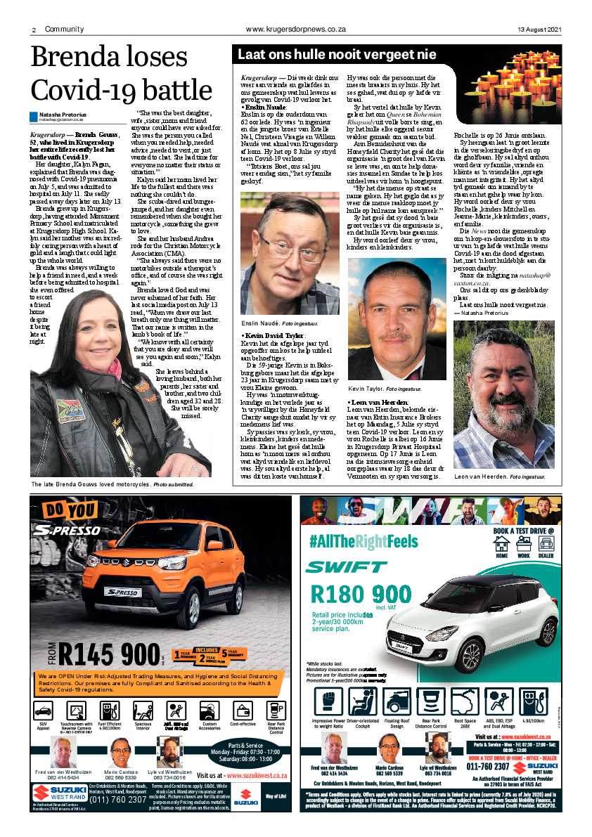 Krugersdorp News 13 August 2021 page 2