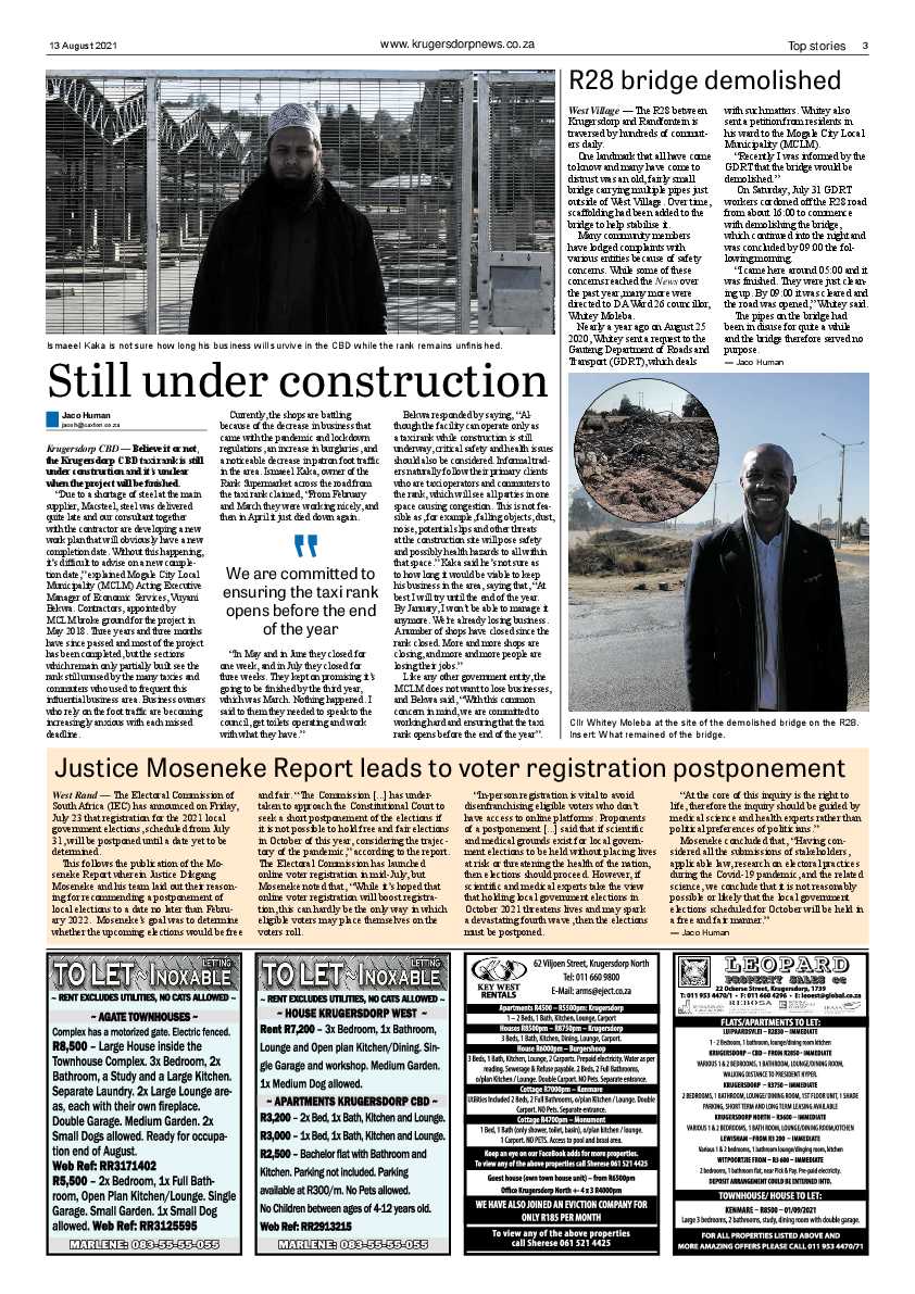 Krugersdorp News 13 August 2021 page 3