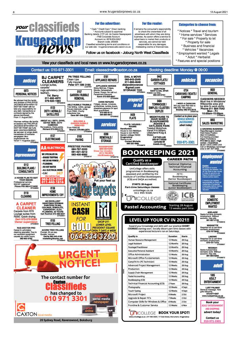 Krugersdorp News 13 August 2021 page 6