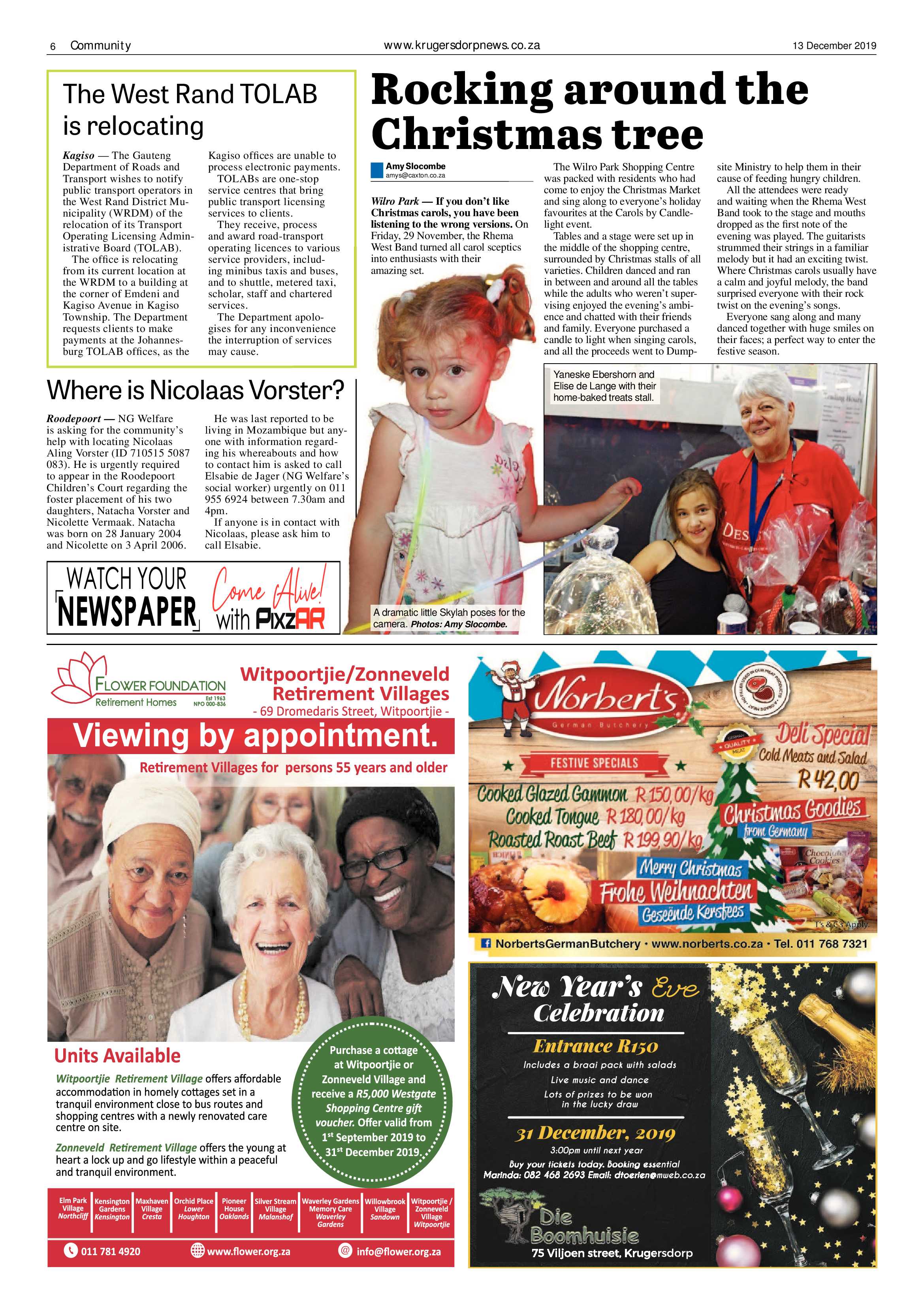 Krugersdorp News 13 December 2019 page 6