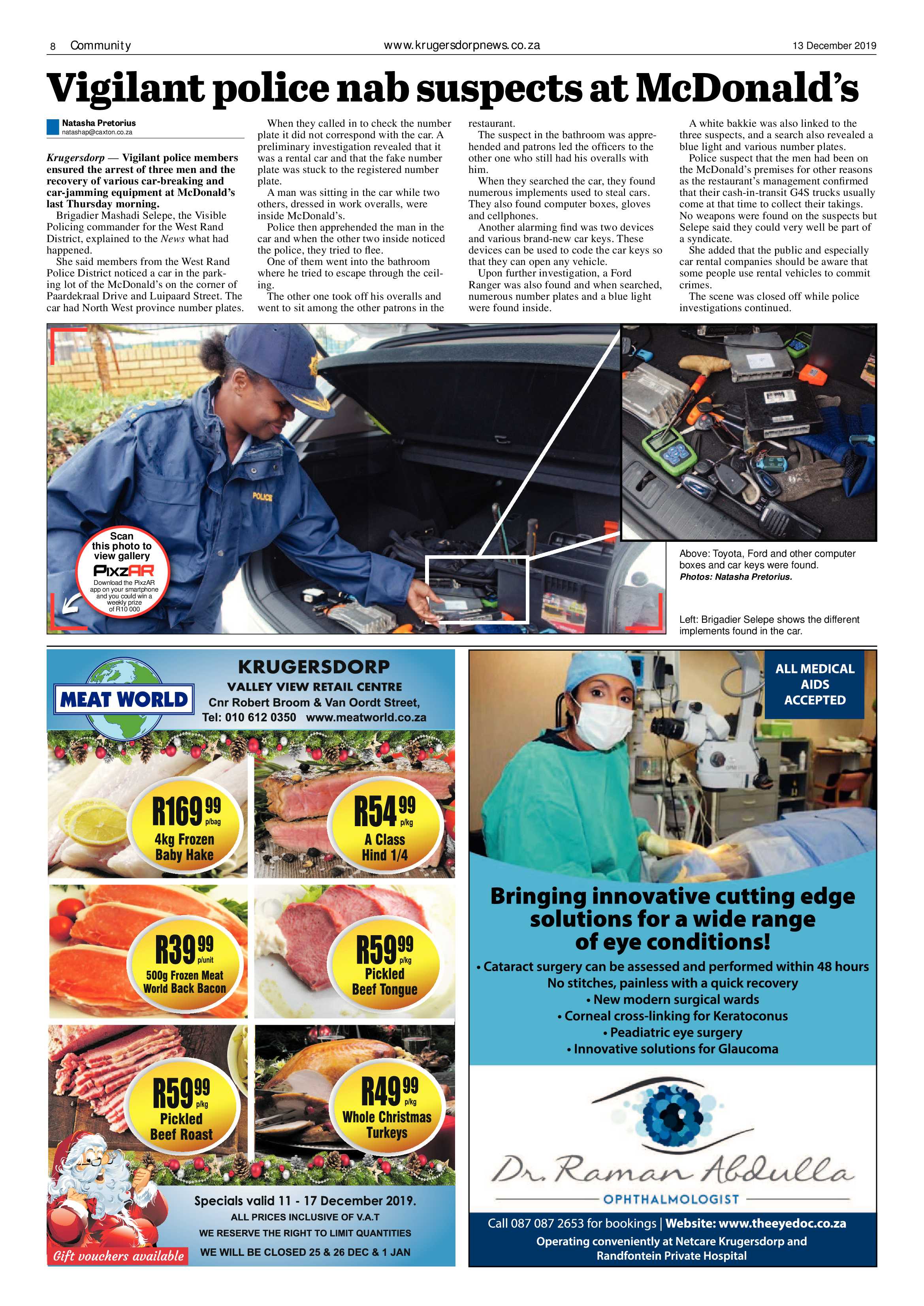 Krugersdorp News 13 December 2019 page 8
