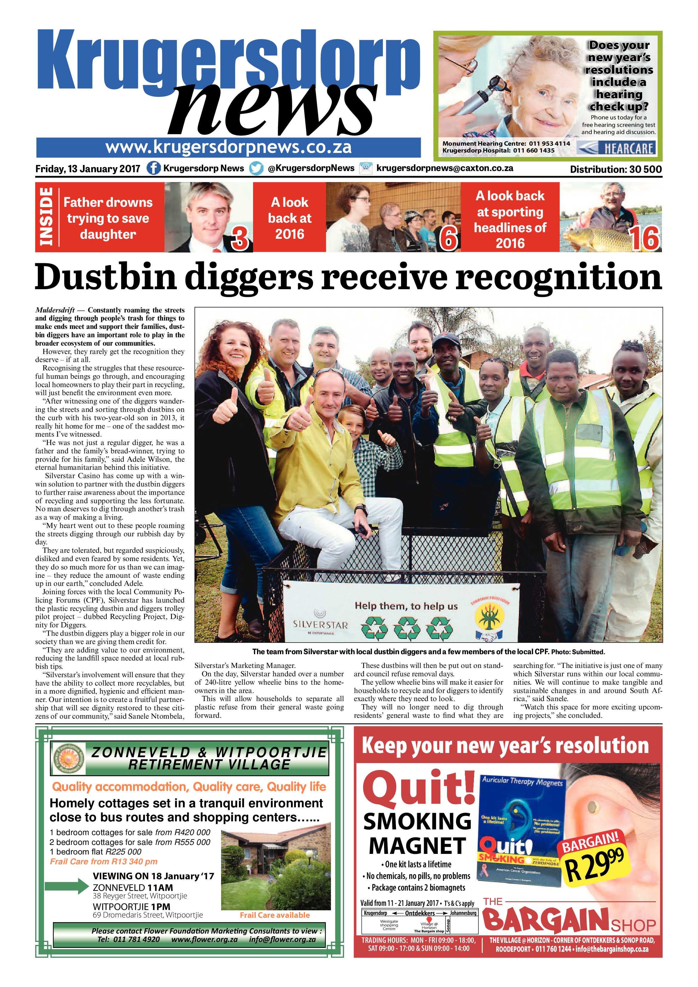 Krugersdorp News 13 January 2017 page 1