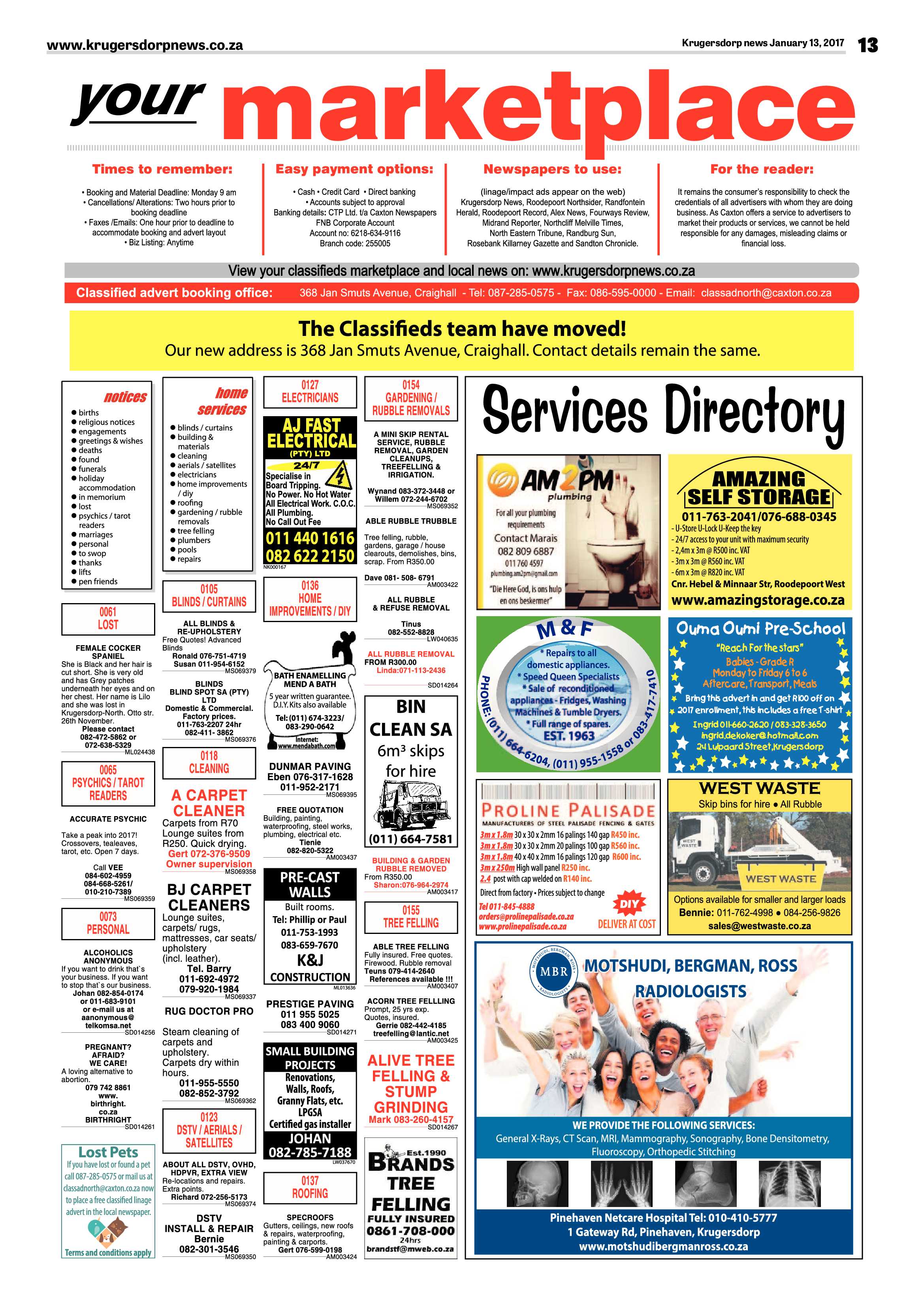 Krugersdorp News 13 January 2017 page 13