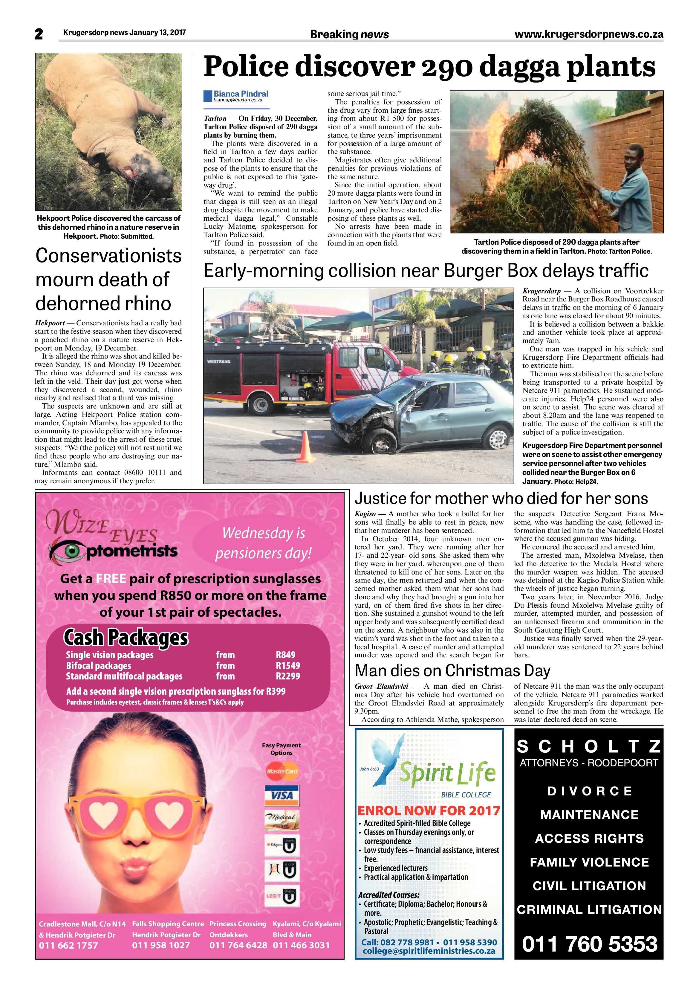 Krugersdorp News 13 January 2017 page 2
