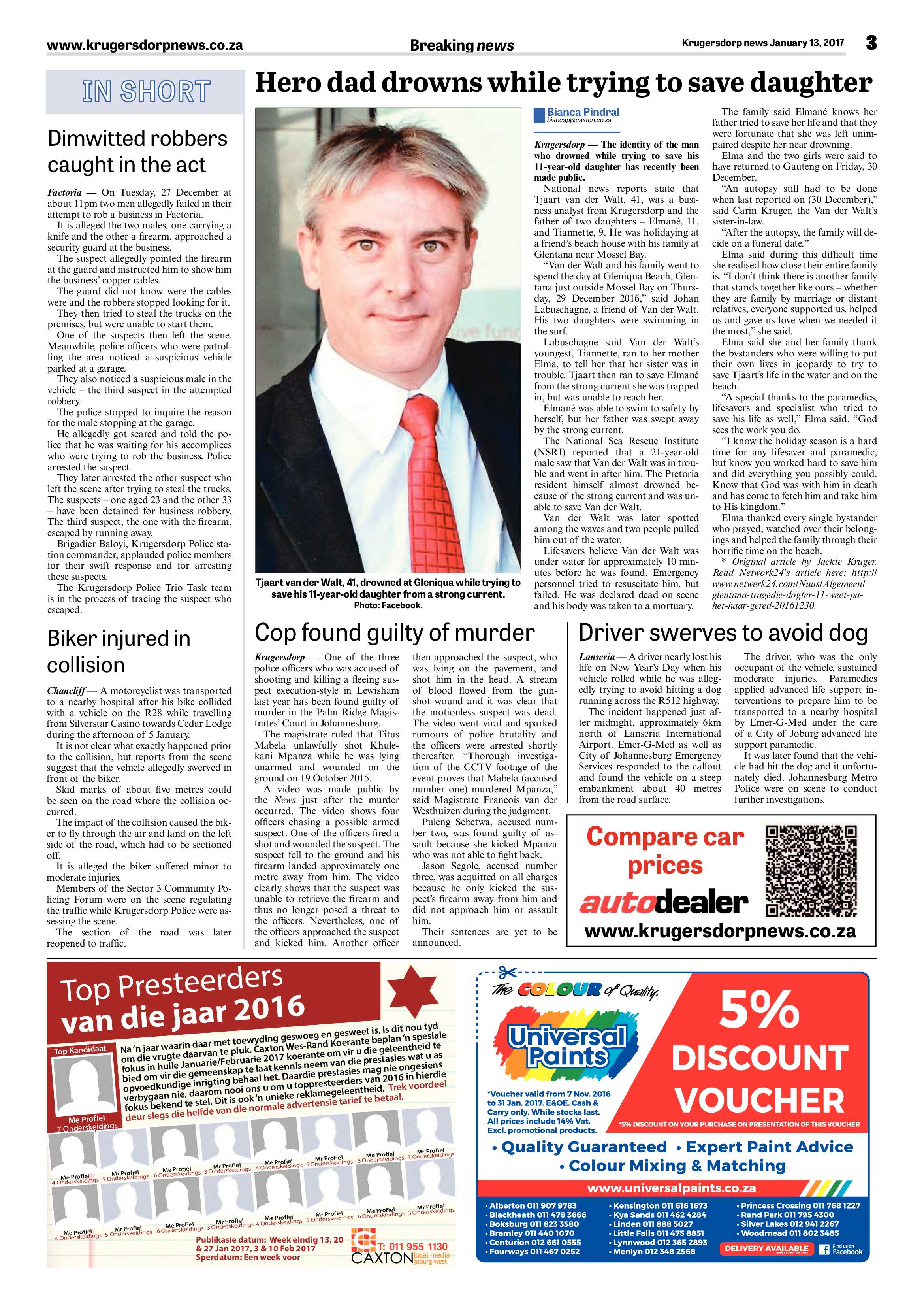 Krugersdorp News 13 January 2017 page 3