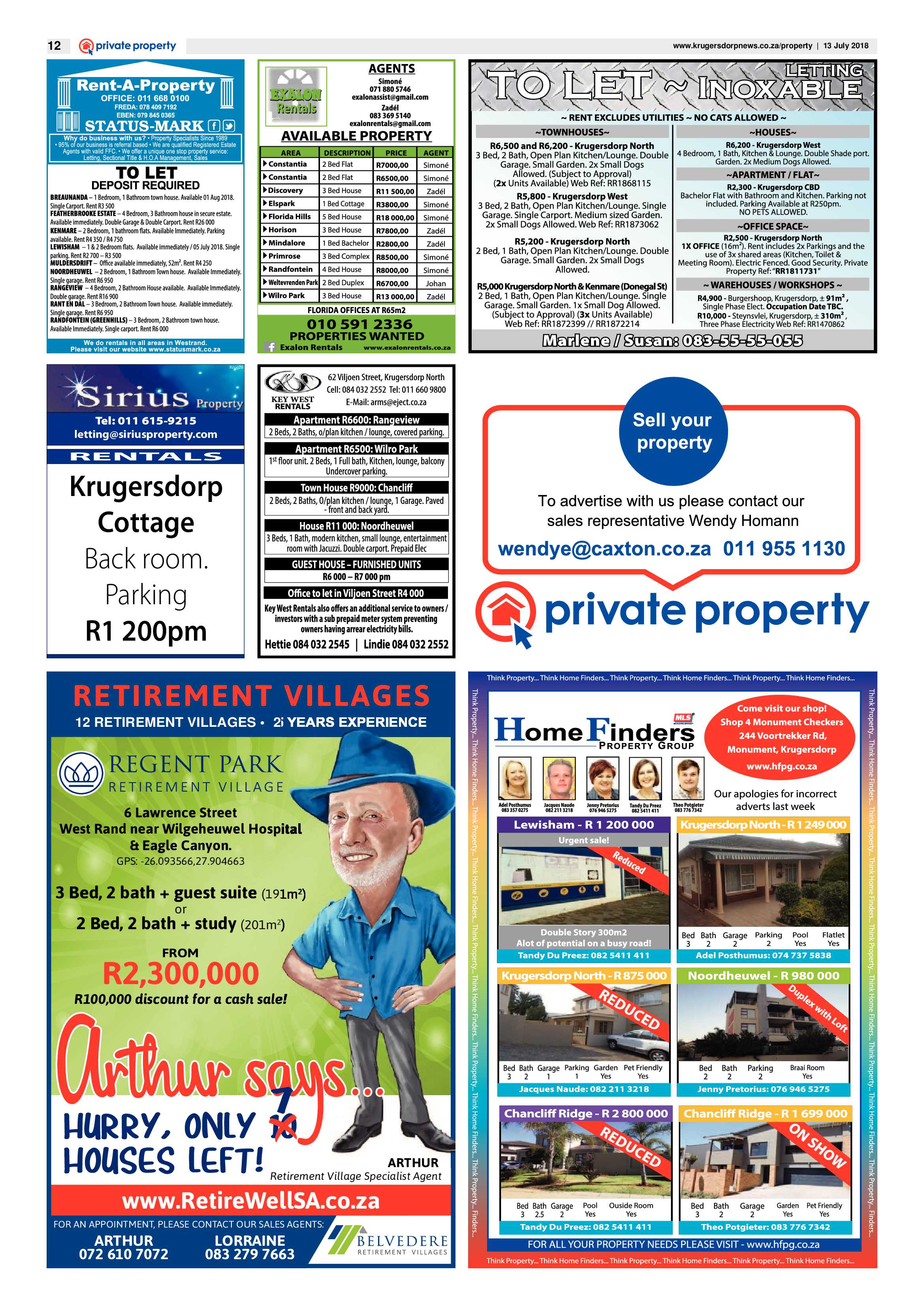 Krugersdorp News 13 July 2018 page 12