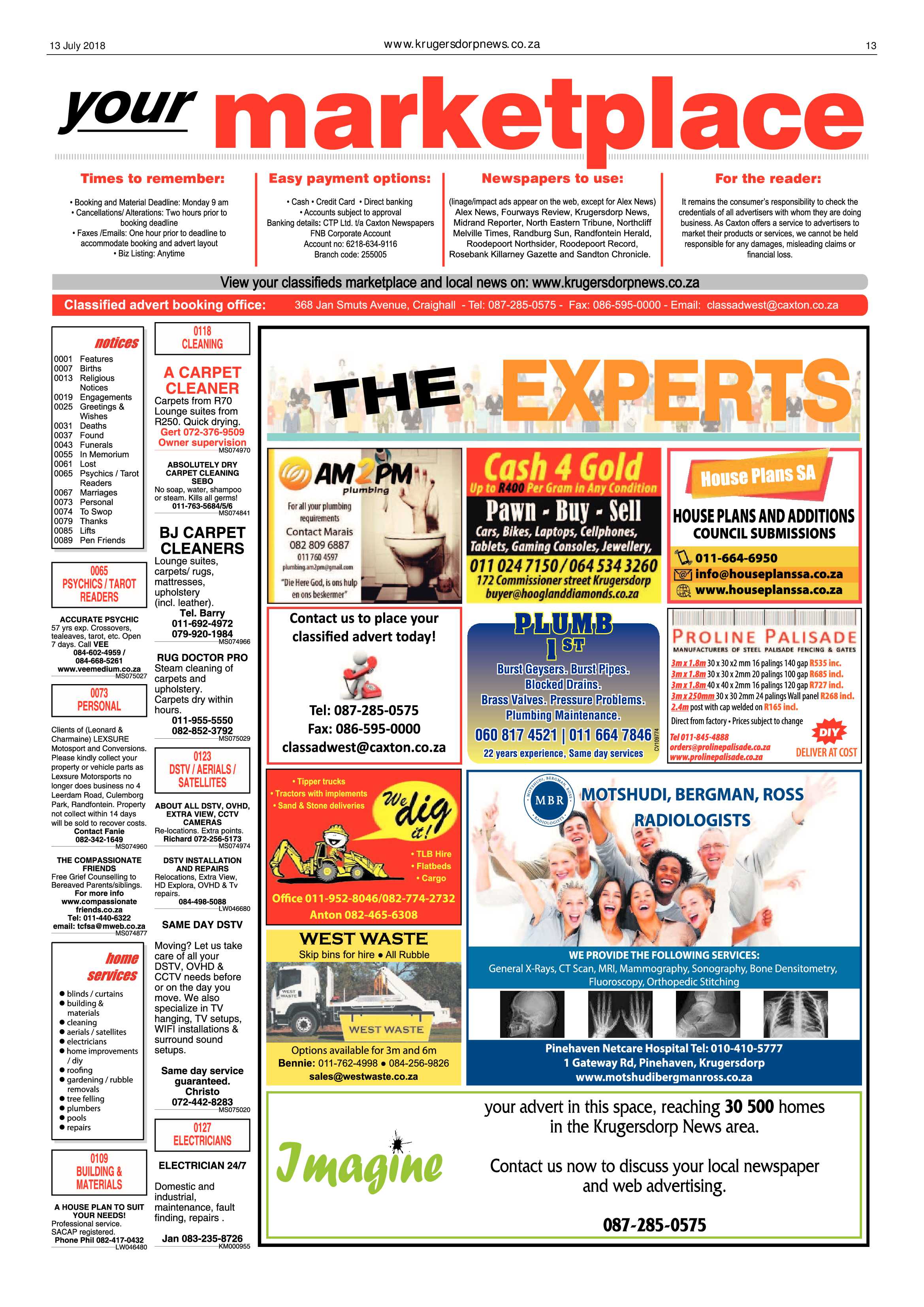 Krugersdorp News 13 July 2018 page 13
