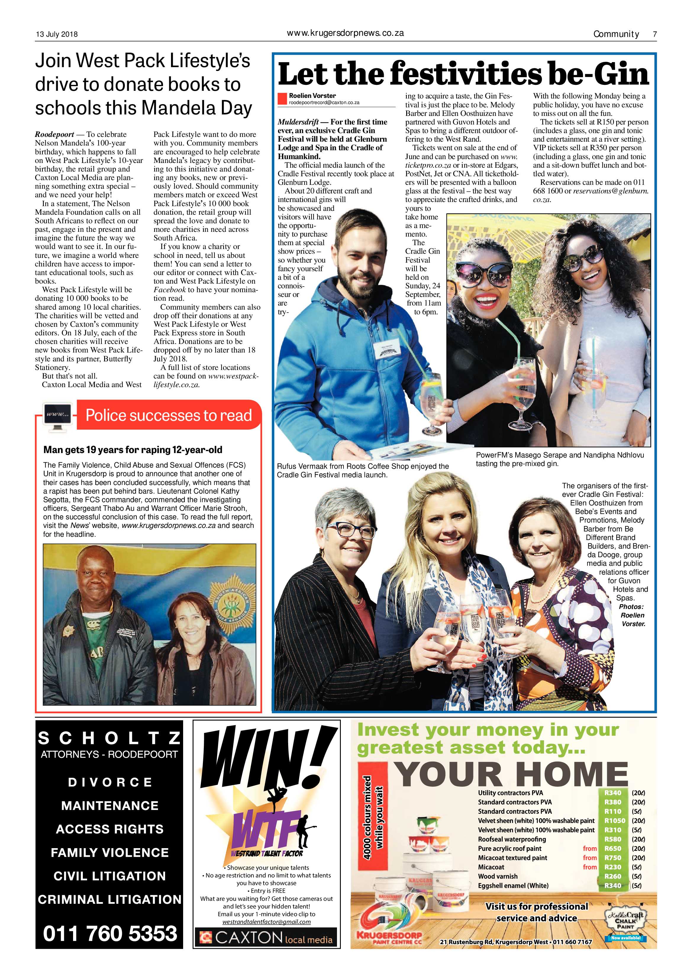 Krugersdorp News 13 July 2018 page 7
