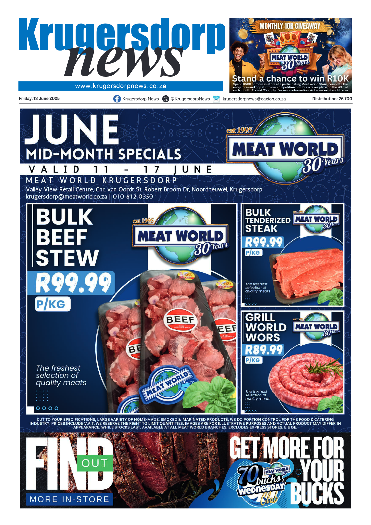 Krugersdorp News 13 June 2025 page 1