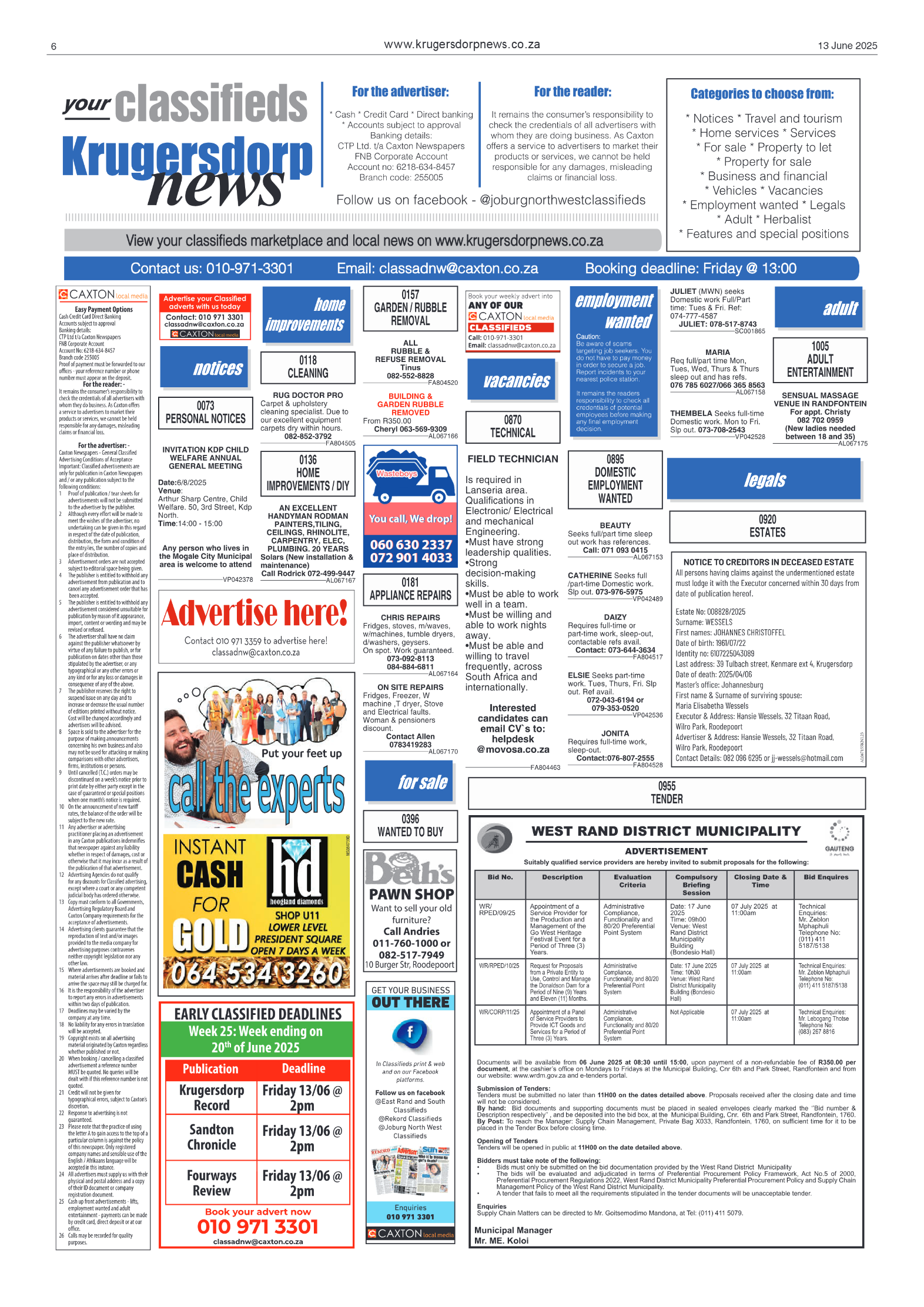 Krugersdorp News 13 June 2025 page 8