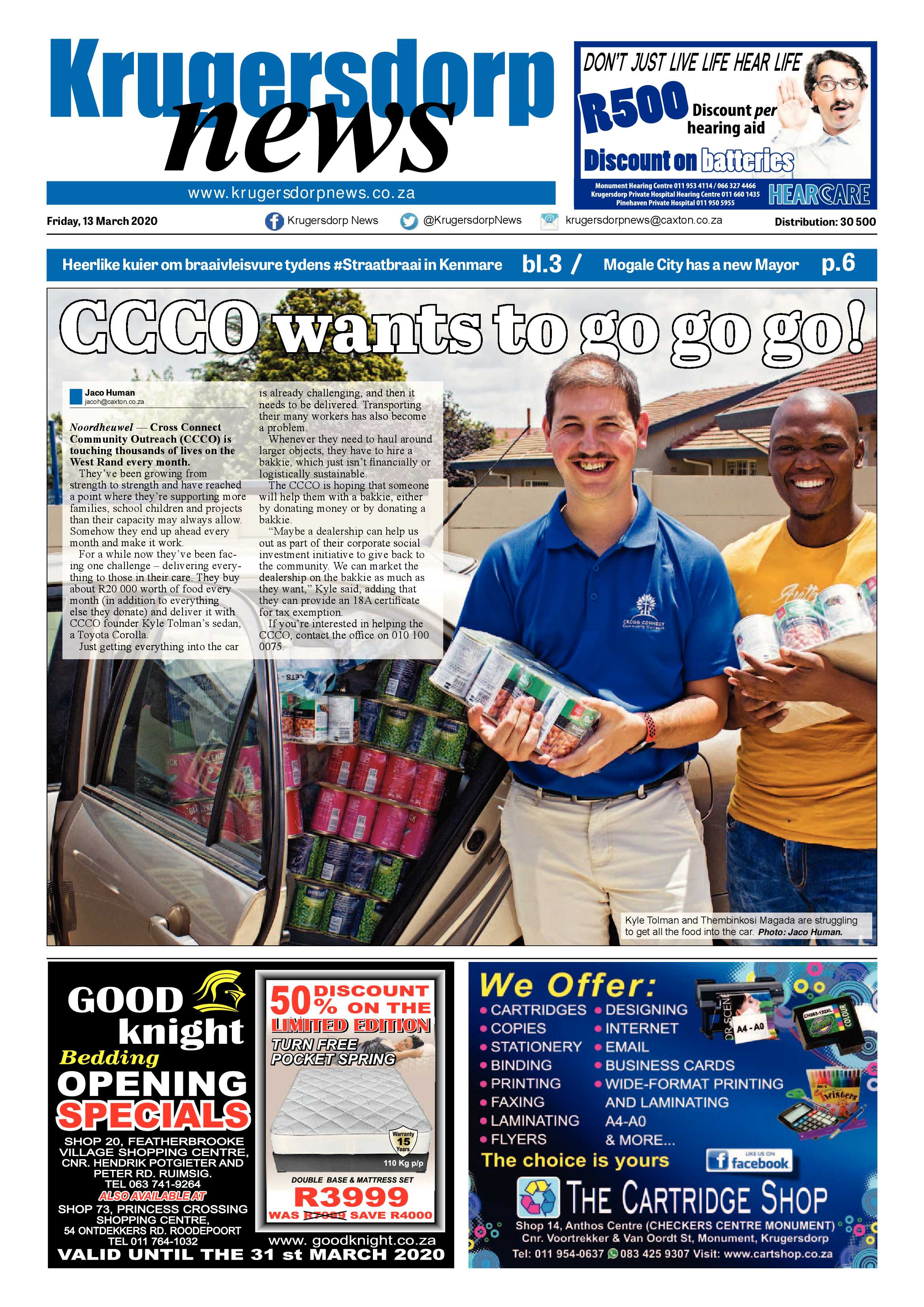 Krugersdorp News 13 March 2020 page 1