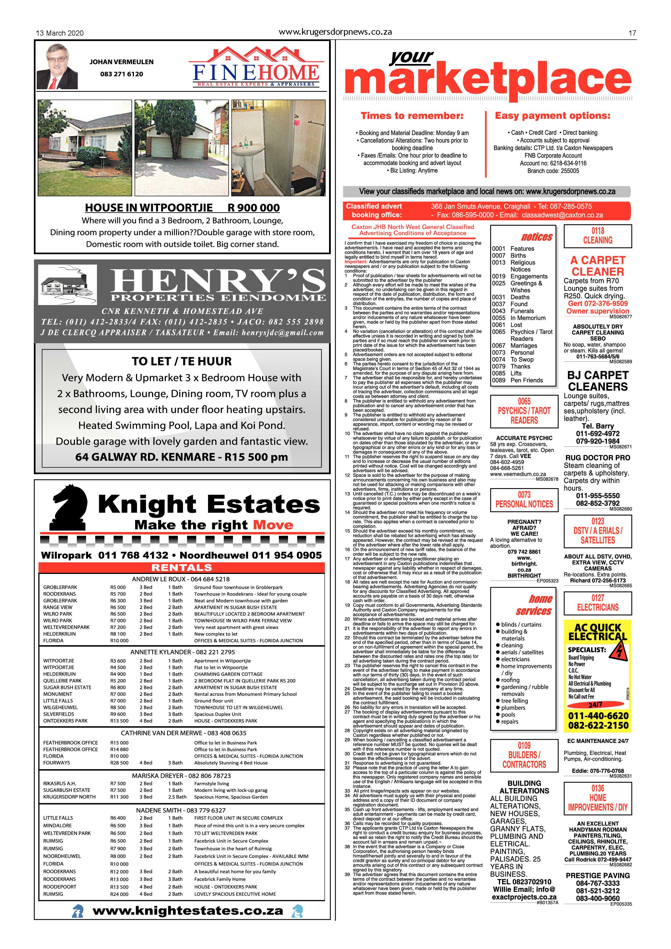 Krugersdorp News 13 March 2020 page 17