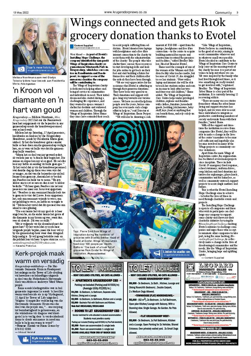 Krugersdorp News 13 May 2022 page 3