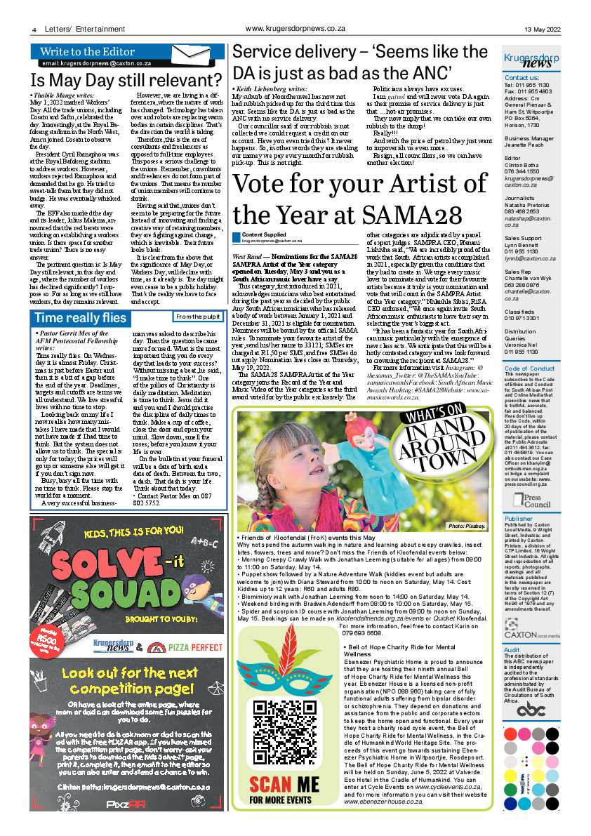 Krugersdorp News 13 May 2022 page 4