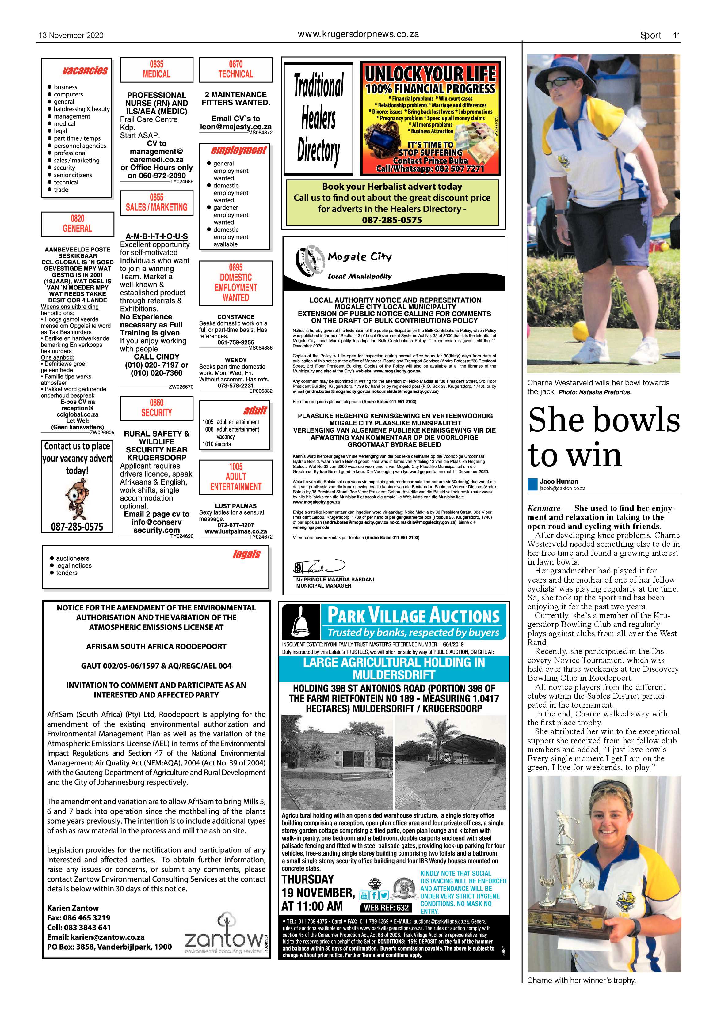 Krugersdorp News 13 November 2020 page 11