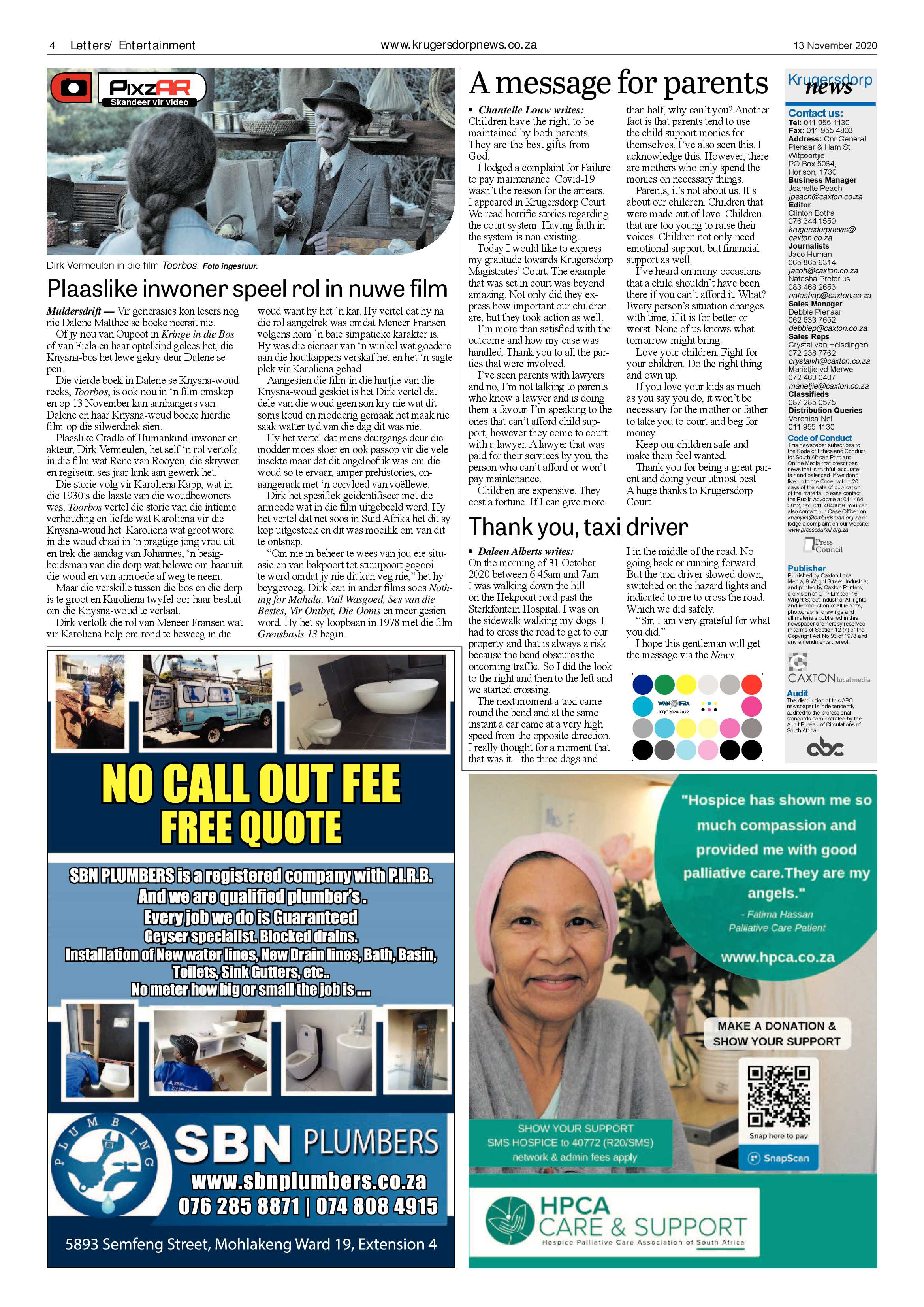 Krugersdorp News 13 November 2020 page 4