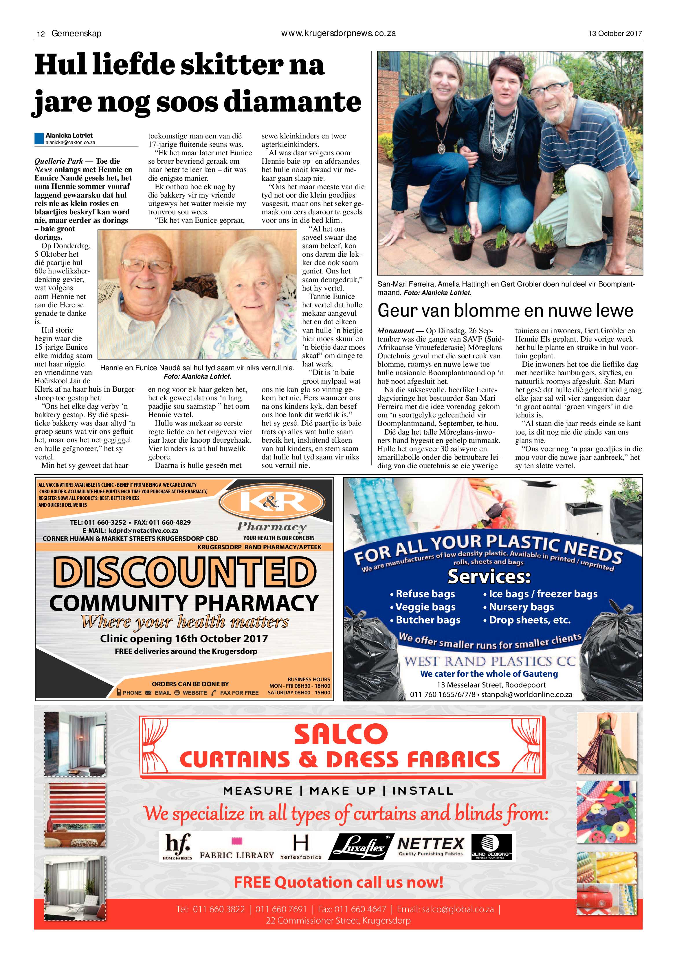 Krugersdorp News 13 October 2017 page 12