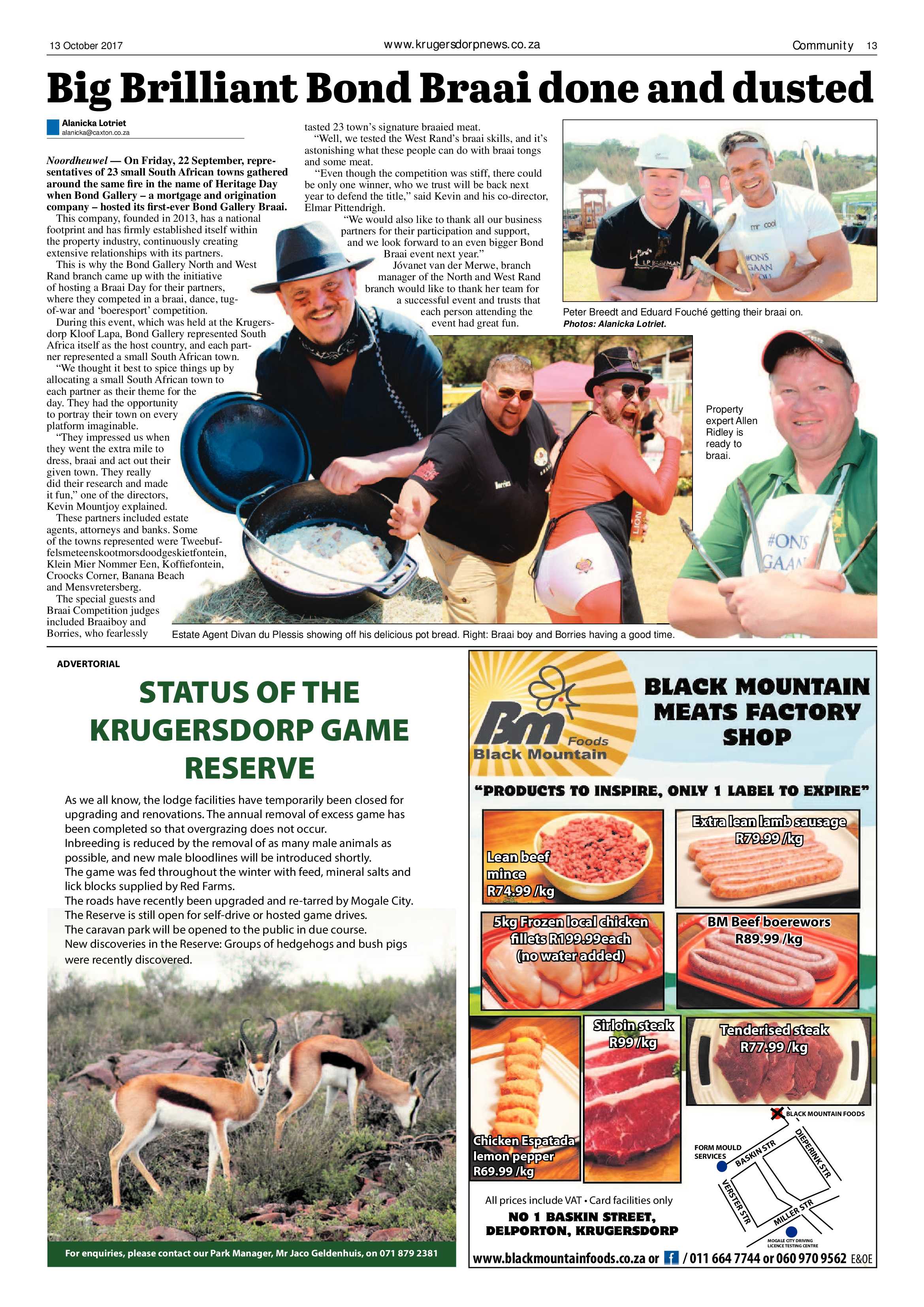 Krugersdorp News 13 October 2017 page 13