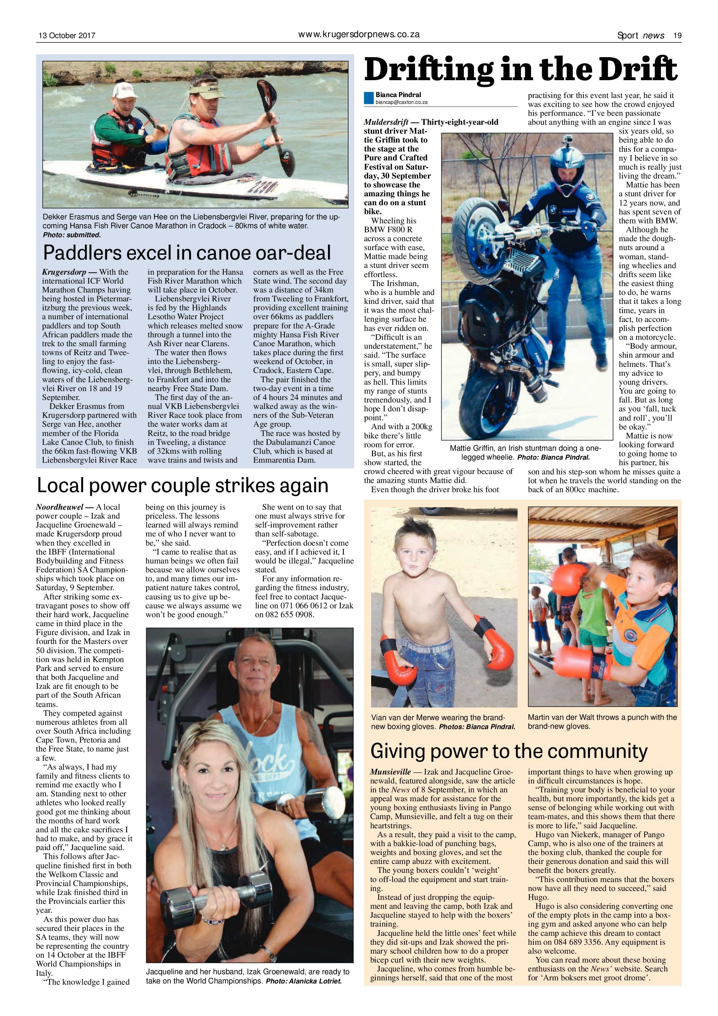 Krugersdorp News 13 October 2017 page 19