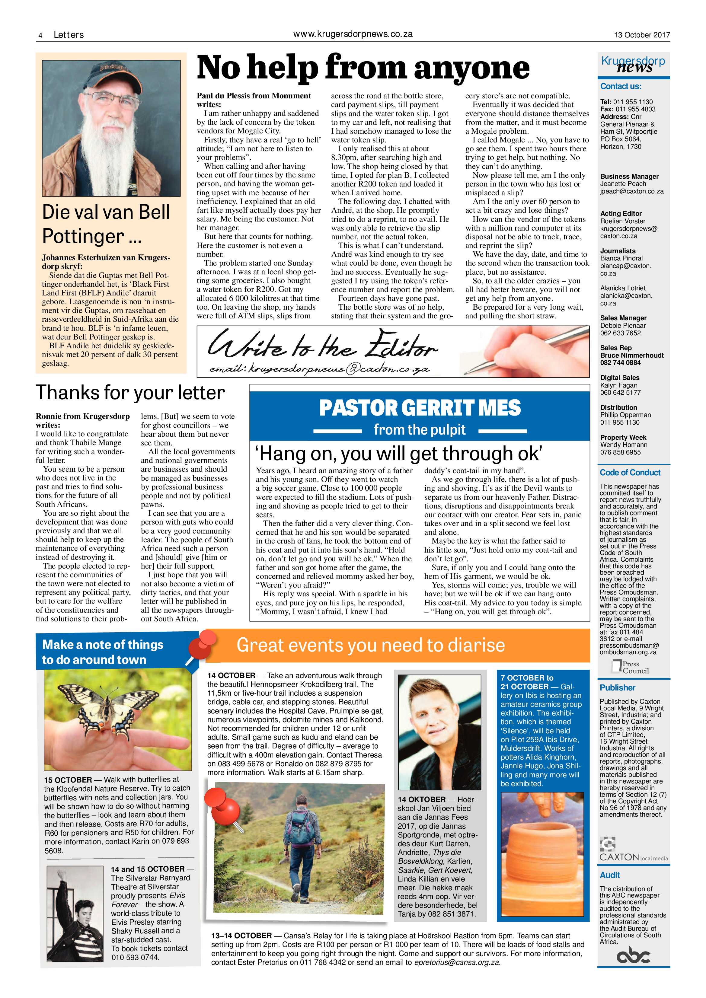 Krugersdorp News 13 October 2017 page 4