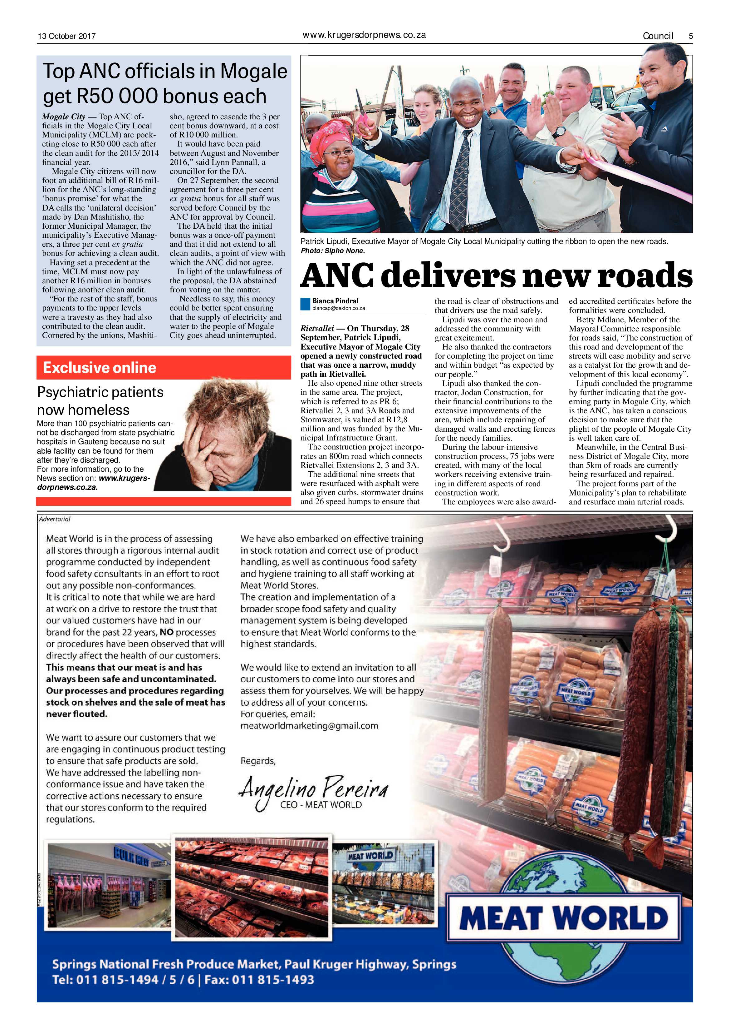 Krugersdorp News 13 October 2017 page 5