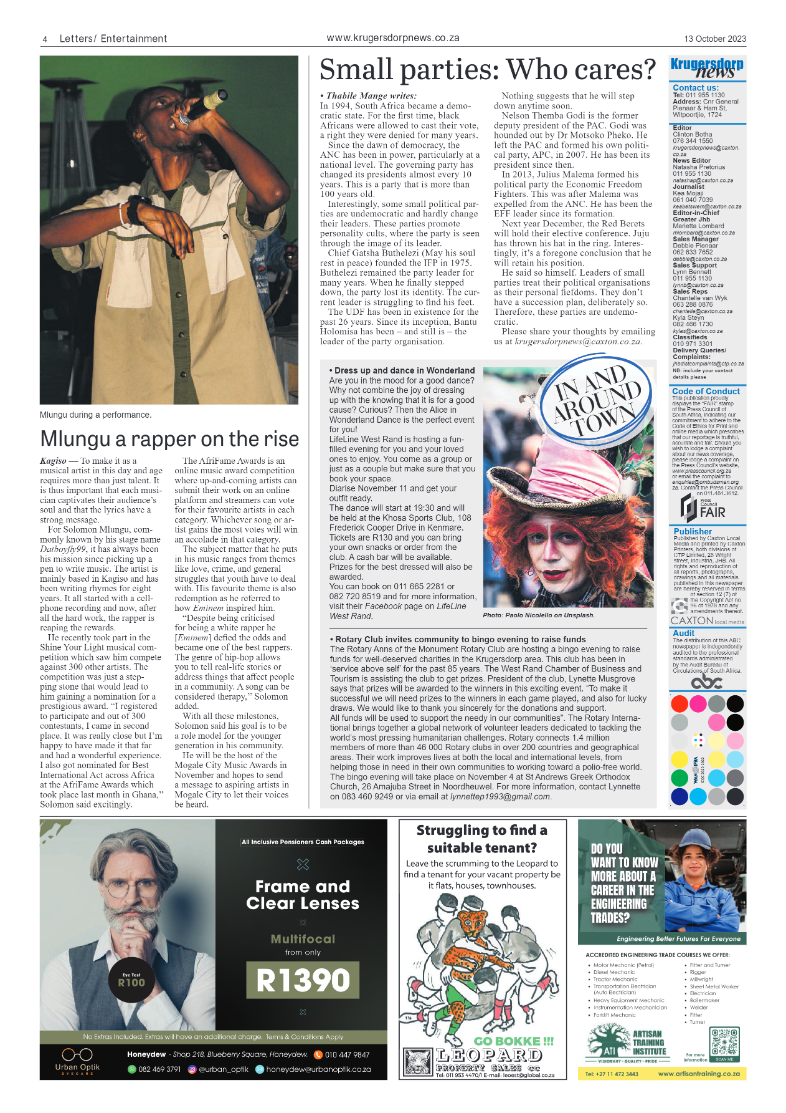 Krugersdorp News 13 October 2023 page 4