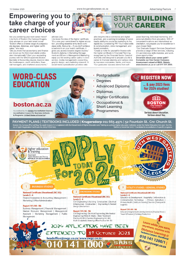 Krugersdorp News 13 October 2023 page 7