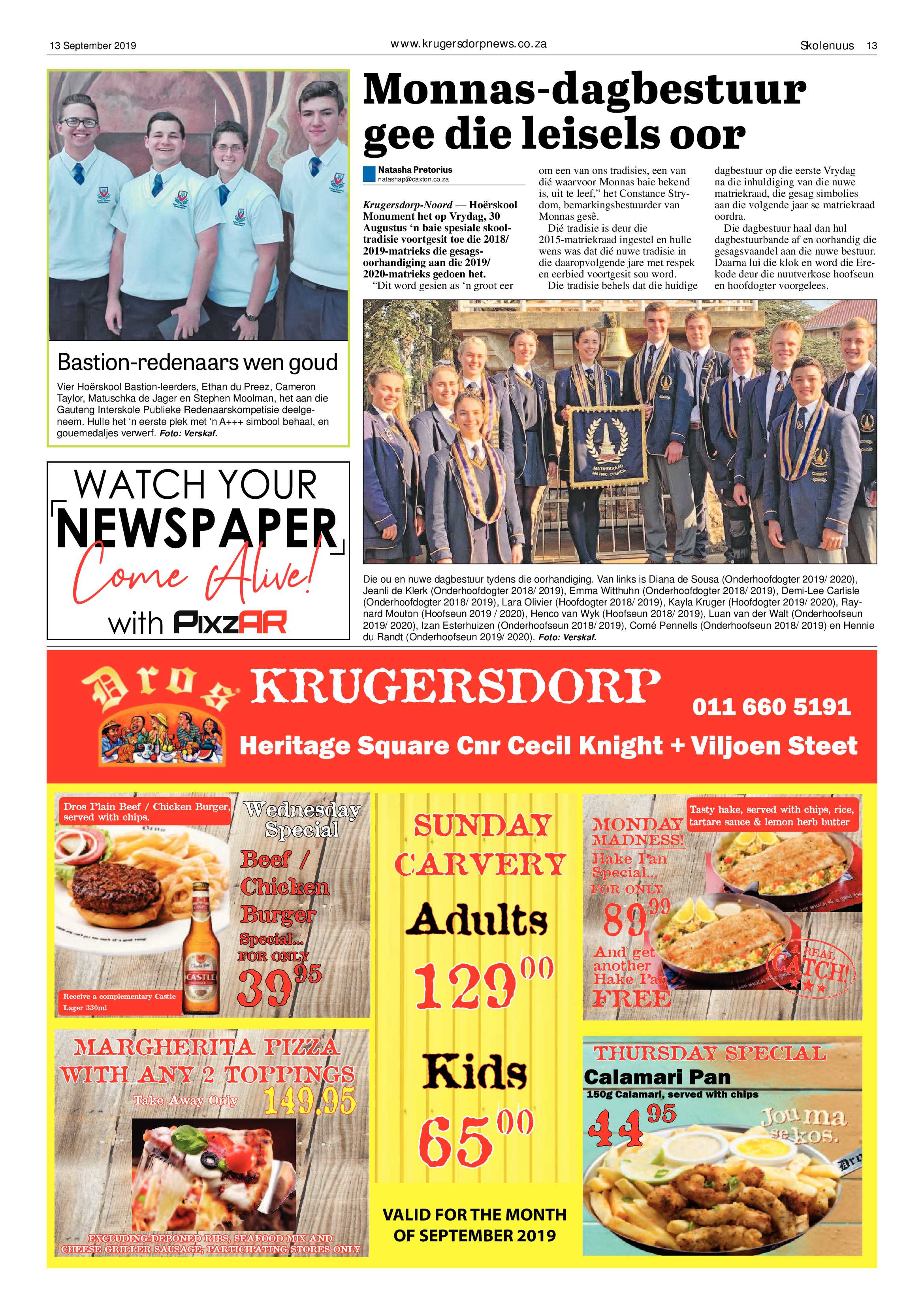 Krugersdorp News 13 September 2019 page 13