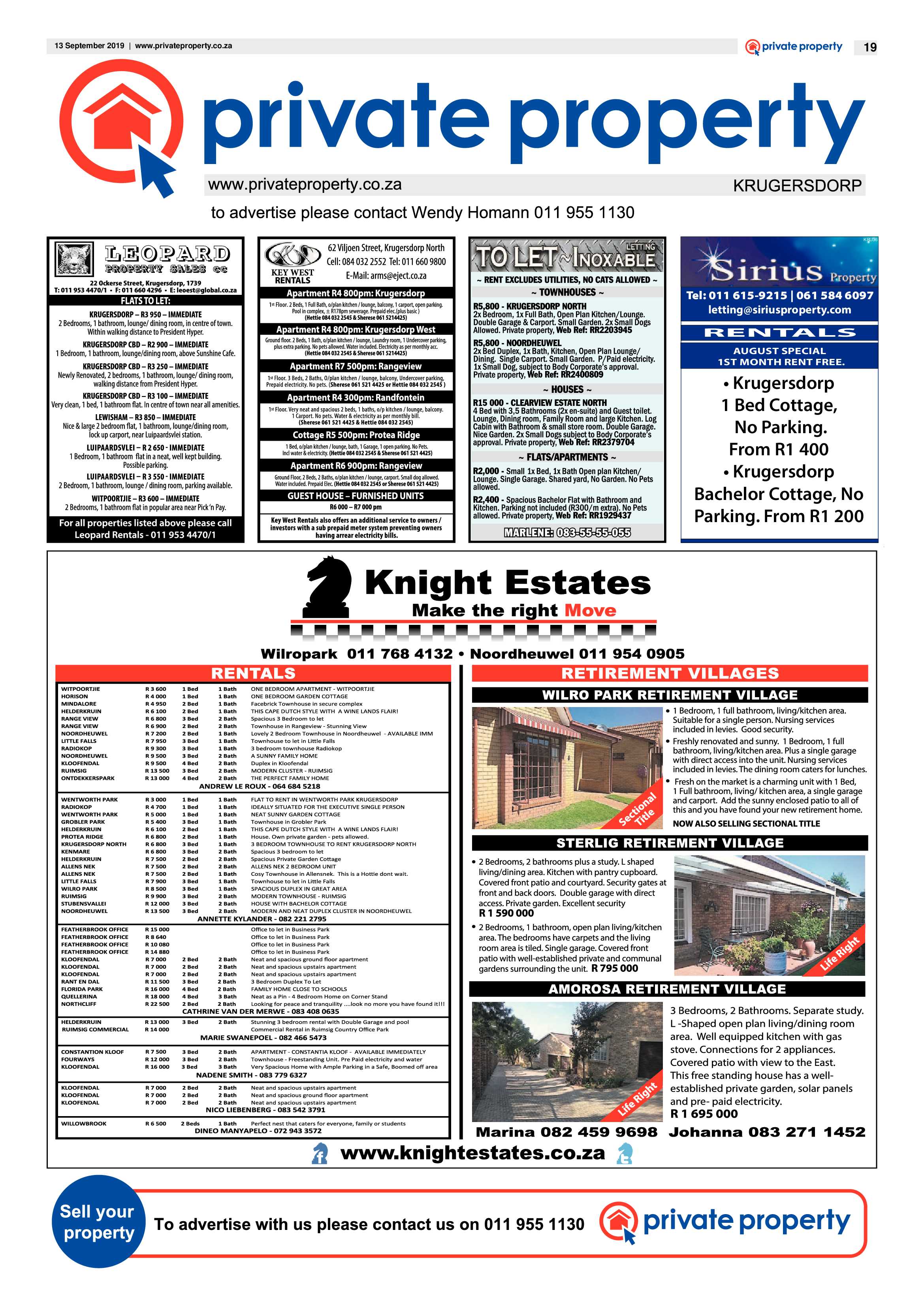 Krugersdorp News 13 September 2019 page 19