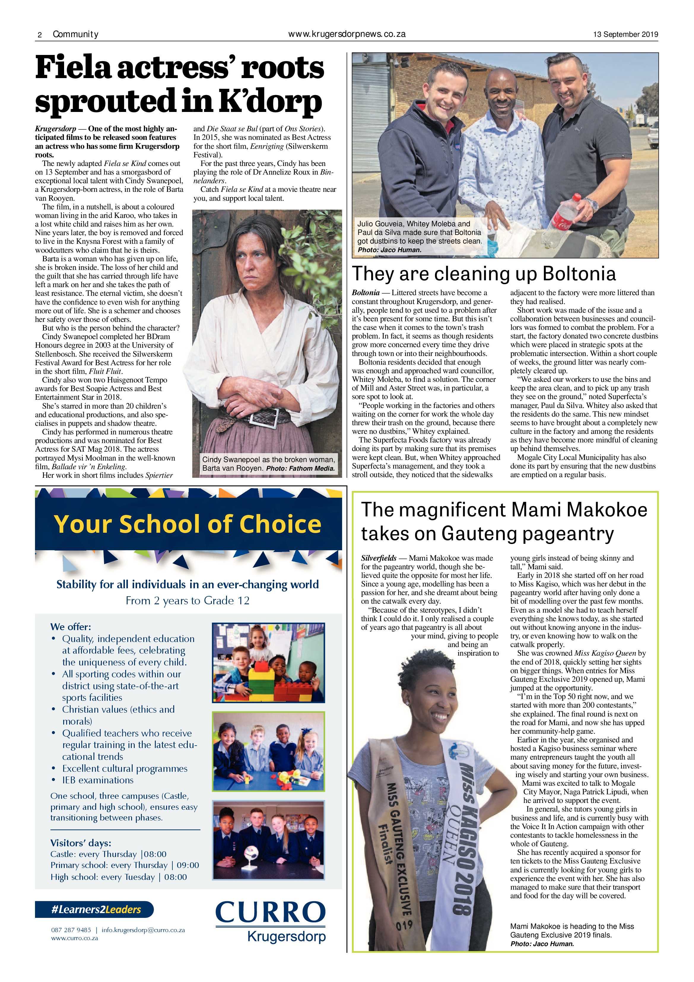 Krugersdorp News 13 September 2019 page 2