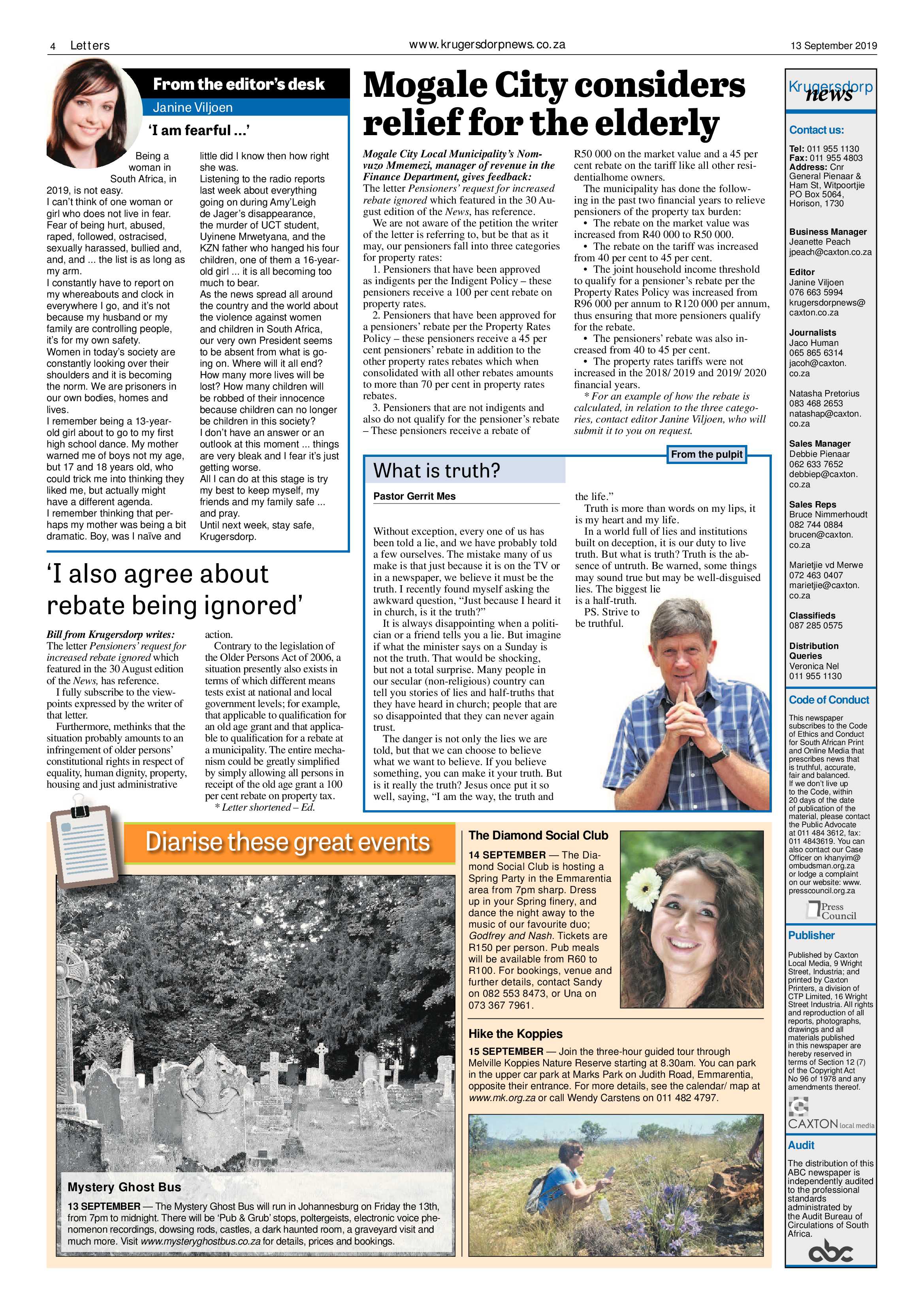 Krugersdorp News 13 September 2019 page 4